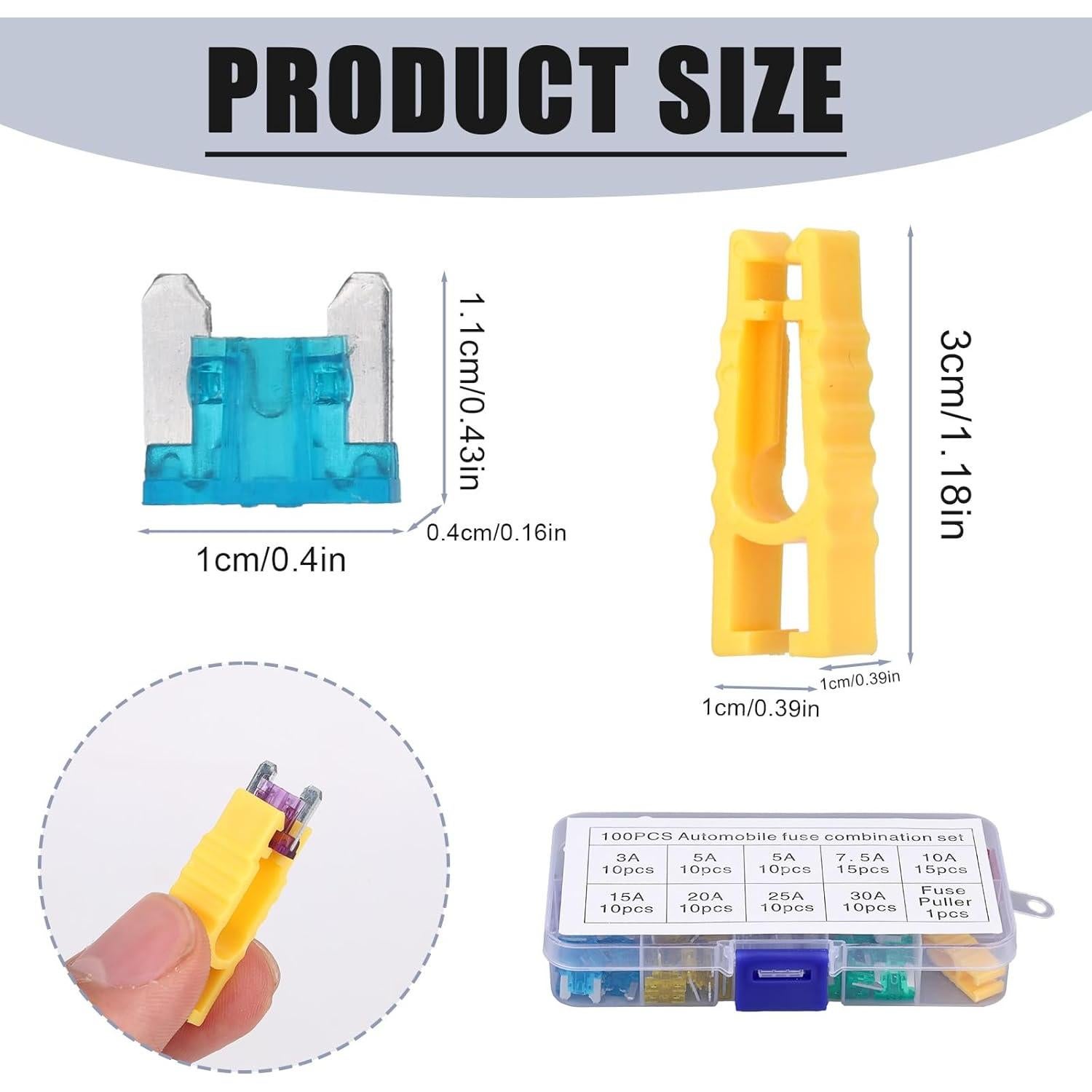 Kit de Fusibles Mini para Automóvil 101 Piezas Lasuroa