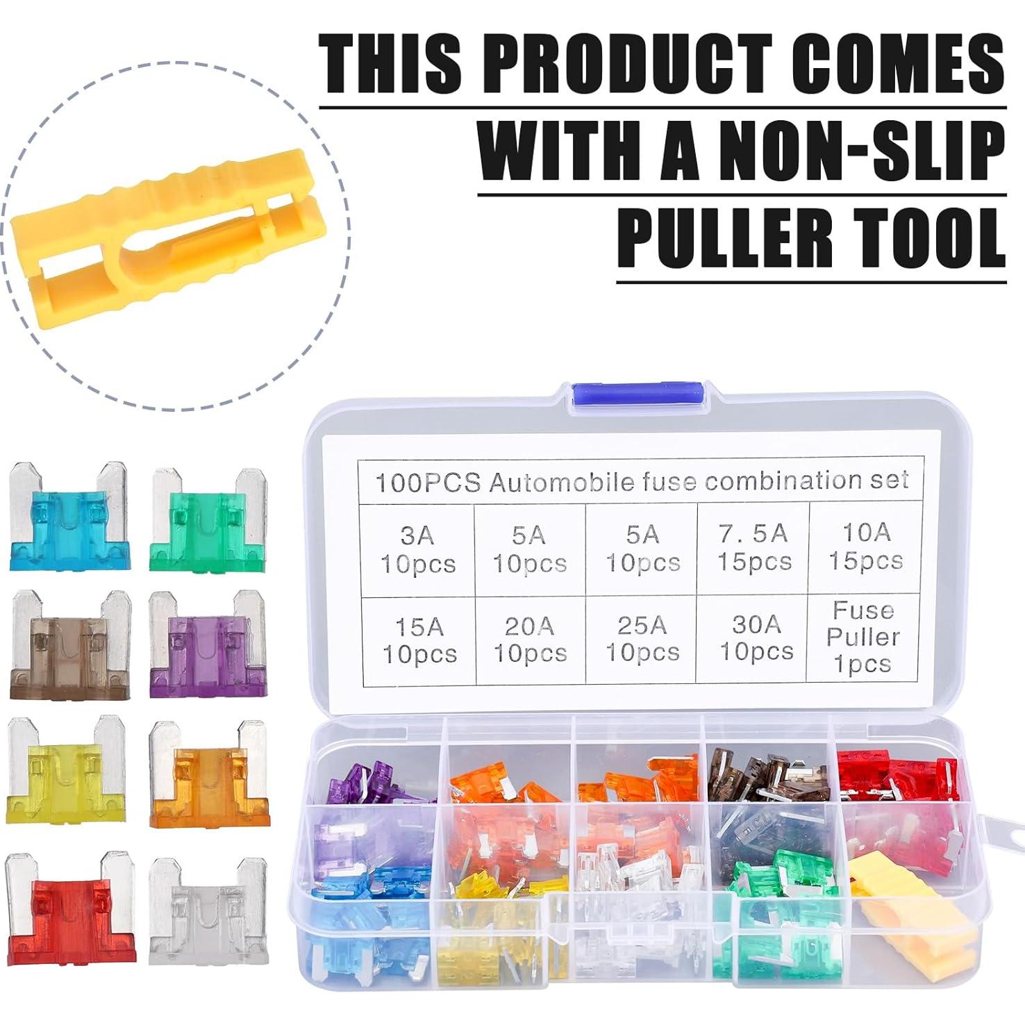 Kit de Fusibles Mini para Automóvil 101 Piezas Lasuroa