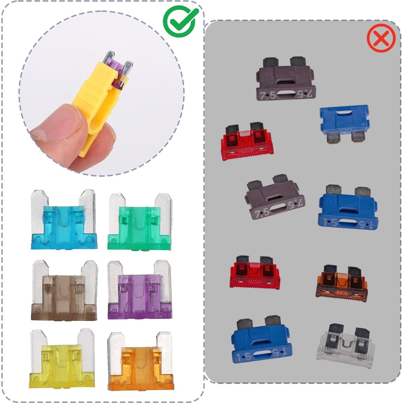 Kit de Fusibles Mini para Automóvil 101 Piezas Lasuroa