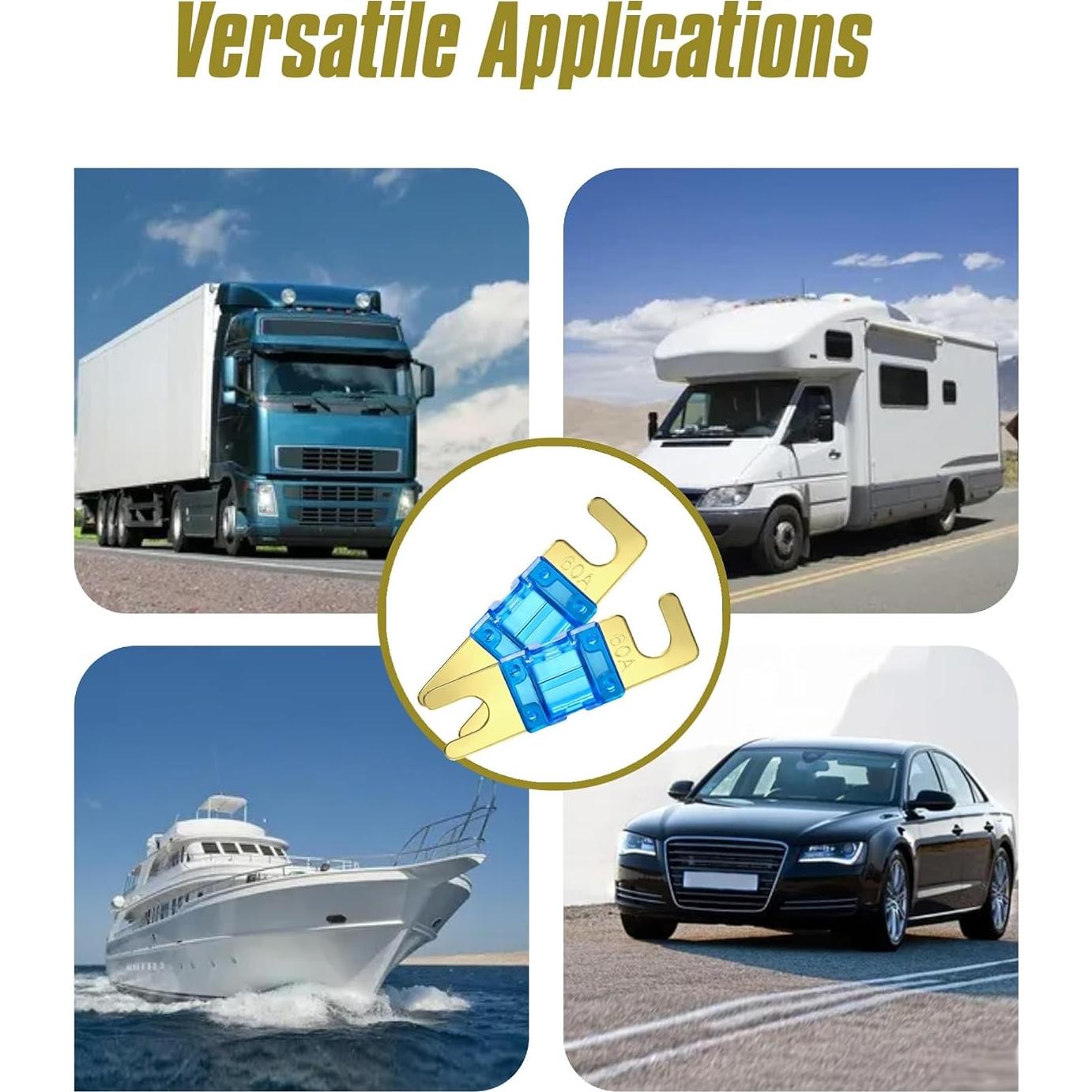 Fusibles Mini ANL CrocSee 18 Piezas 20A-150A para Audio