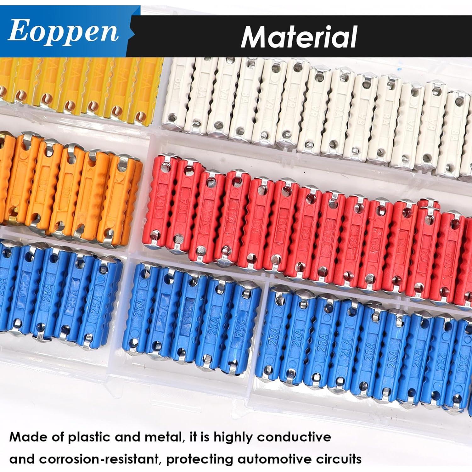 Kit de Fusibles Torpedo Eoppen 200 Piezas 5A a 25A para Autos