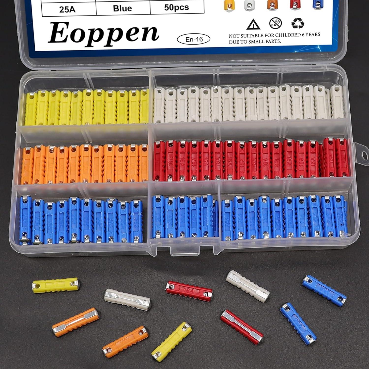 Kit de Fusibles Torpedo Eoppen 200 Piezas 5A a 25A para Autos