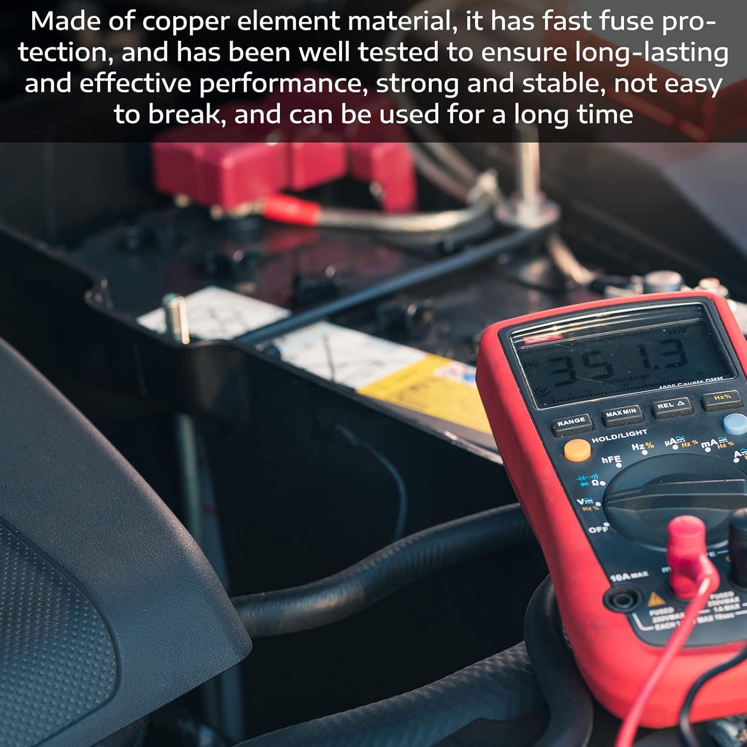 Fusibles de Multímetro Kingdder 10 Piezas 10A 600V Cerámica