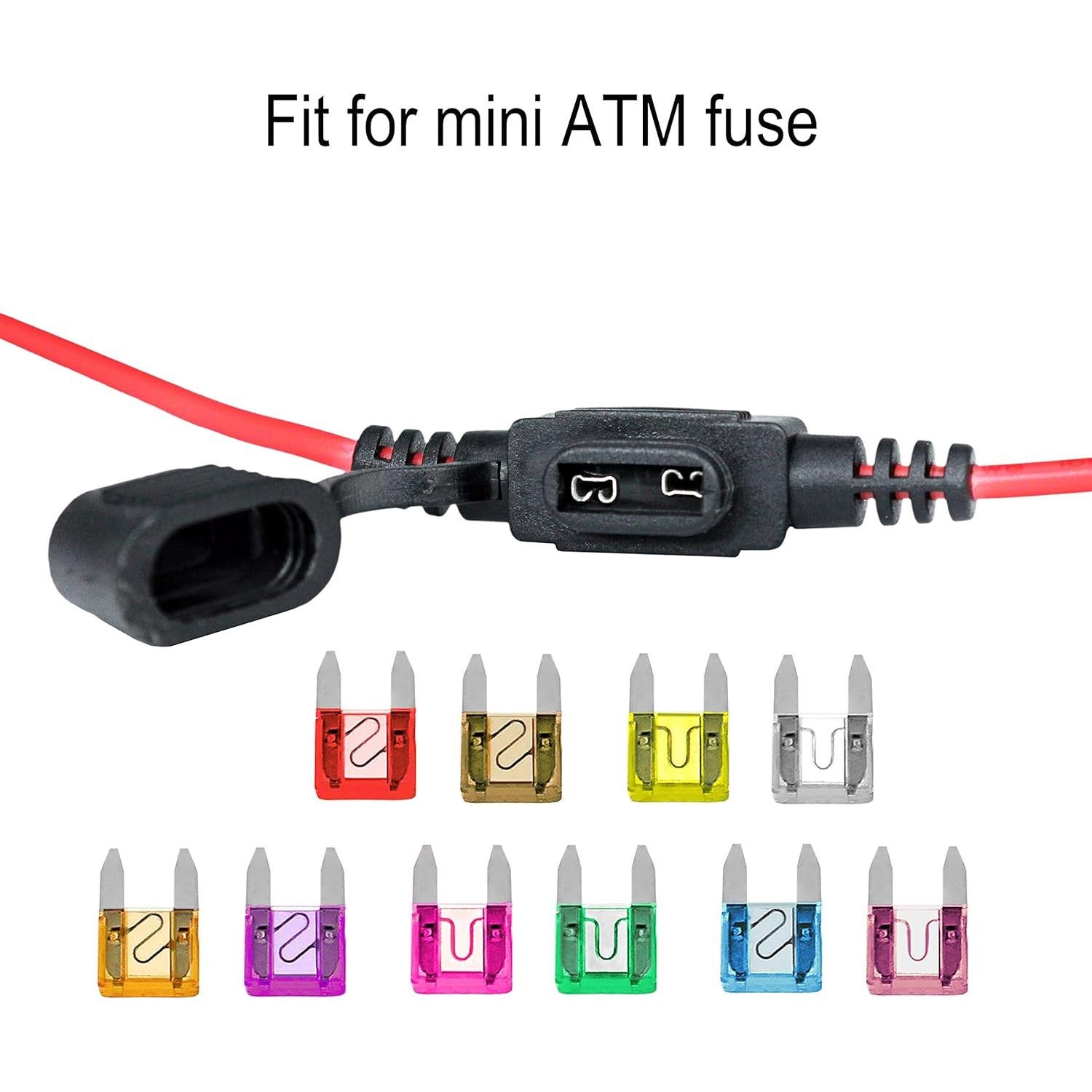 Soporte de Fusible en Línea Impermeable VANTRONIK 16 AWG 10 Piezas