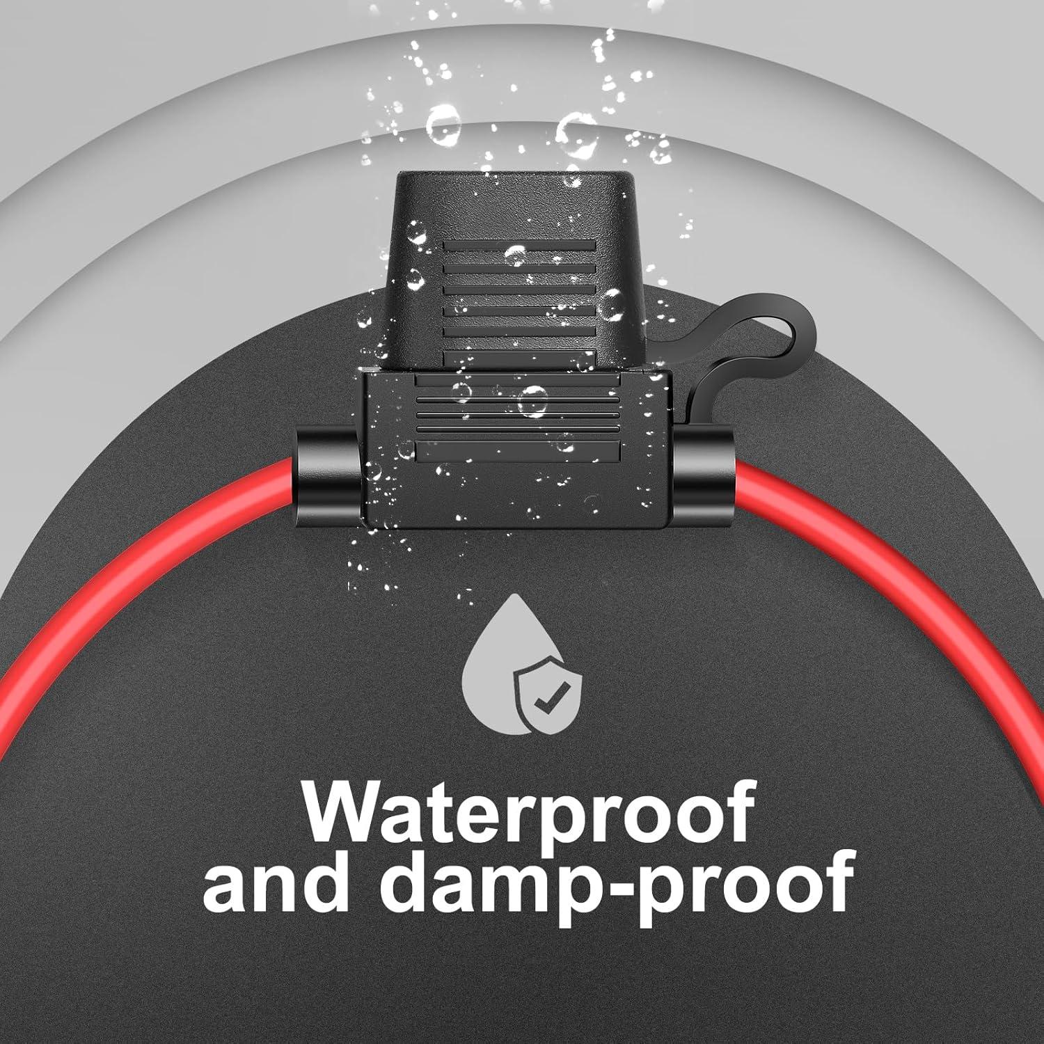 Soportes de Fusible en Línea Quelong 12 AWG 30 cm 15A-40A