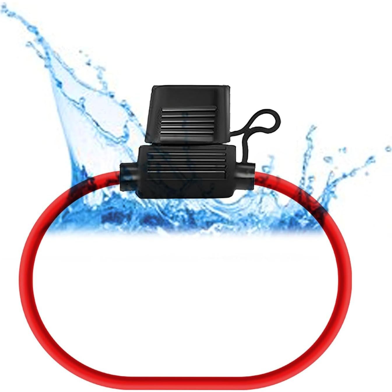 Soporte de Fusible Inline MuHize 12V 16 Gauge con Fusibles 15A - Paquete de 10