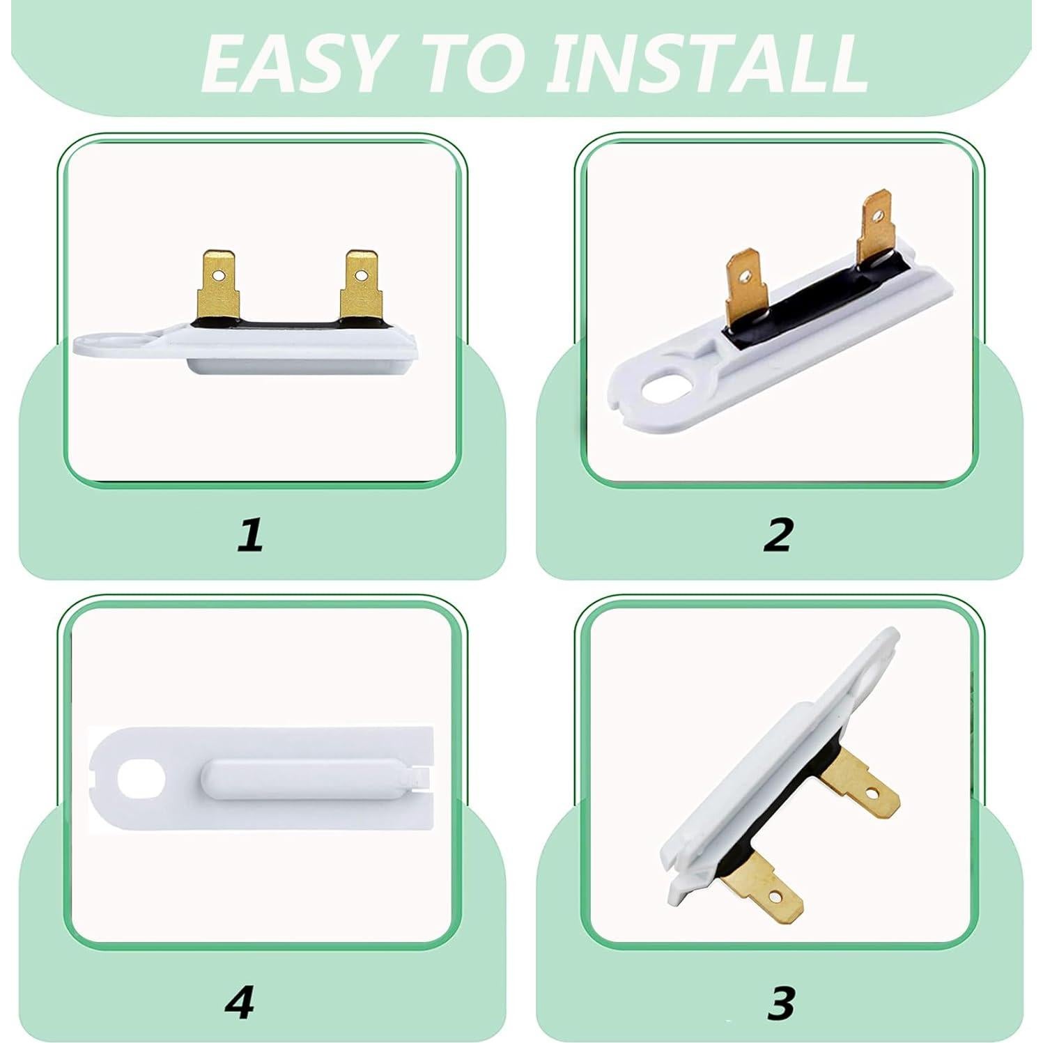 3392519 Dryer Thermal Fuse(2 Pack),Replacement Part for Whirl-pool & KM Dryers,Replaces Part # WP3392519 AP6008325 3388651 694511,Easy to Replace