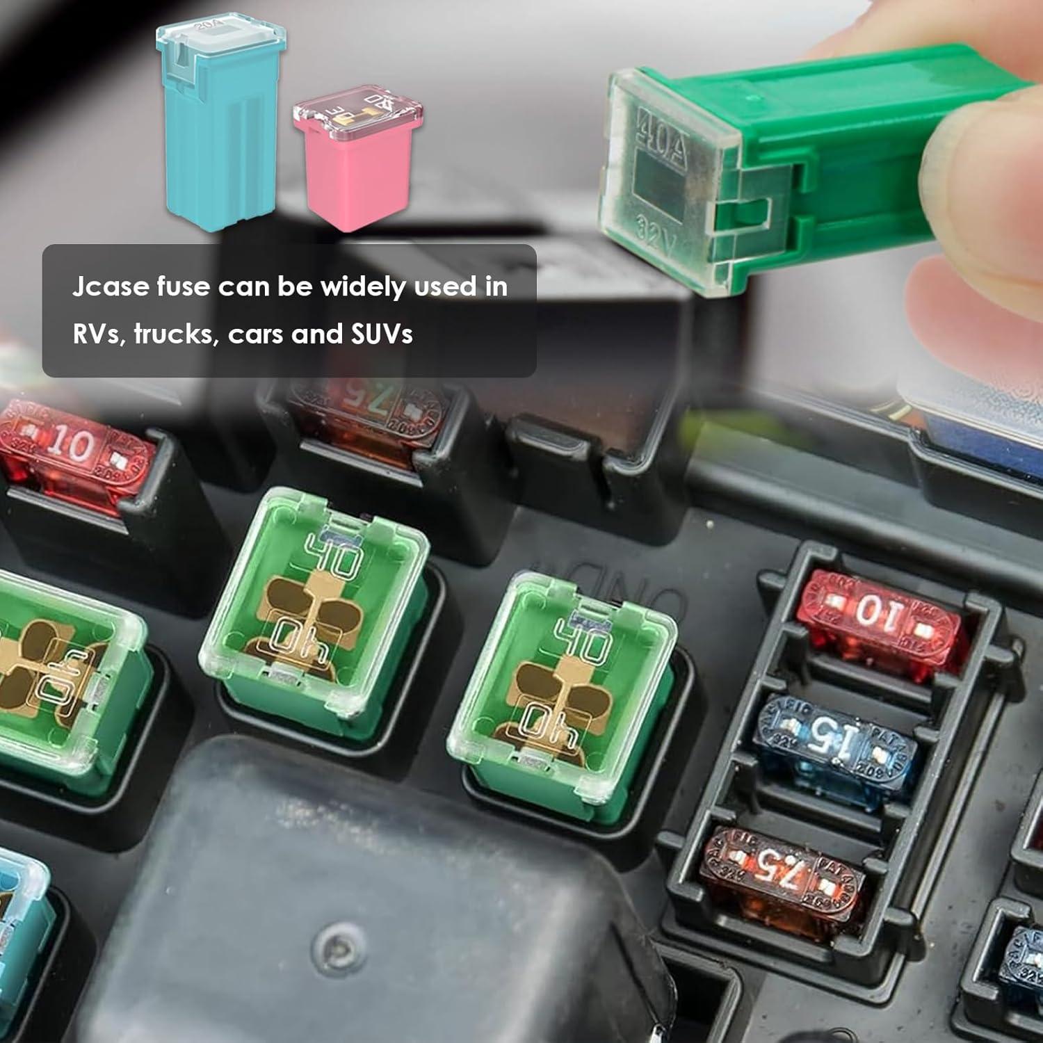 Kit de Fusibles Jcase 36 Piezas Eoppen para Automóviles 20A-80A