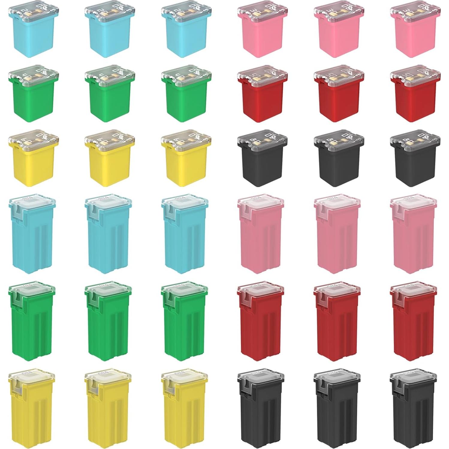 Kit de Fusibles Jcase 36 Piezas Eoppen para Automóviles 20A-80A
