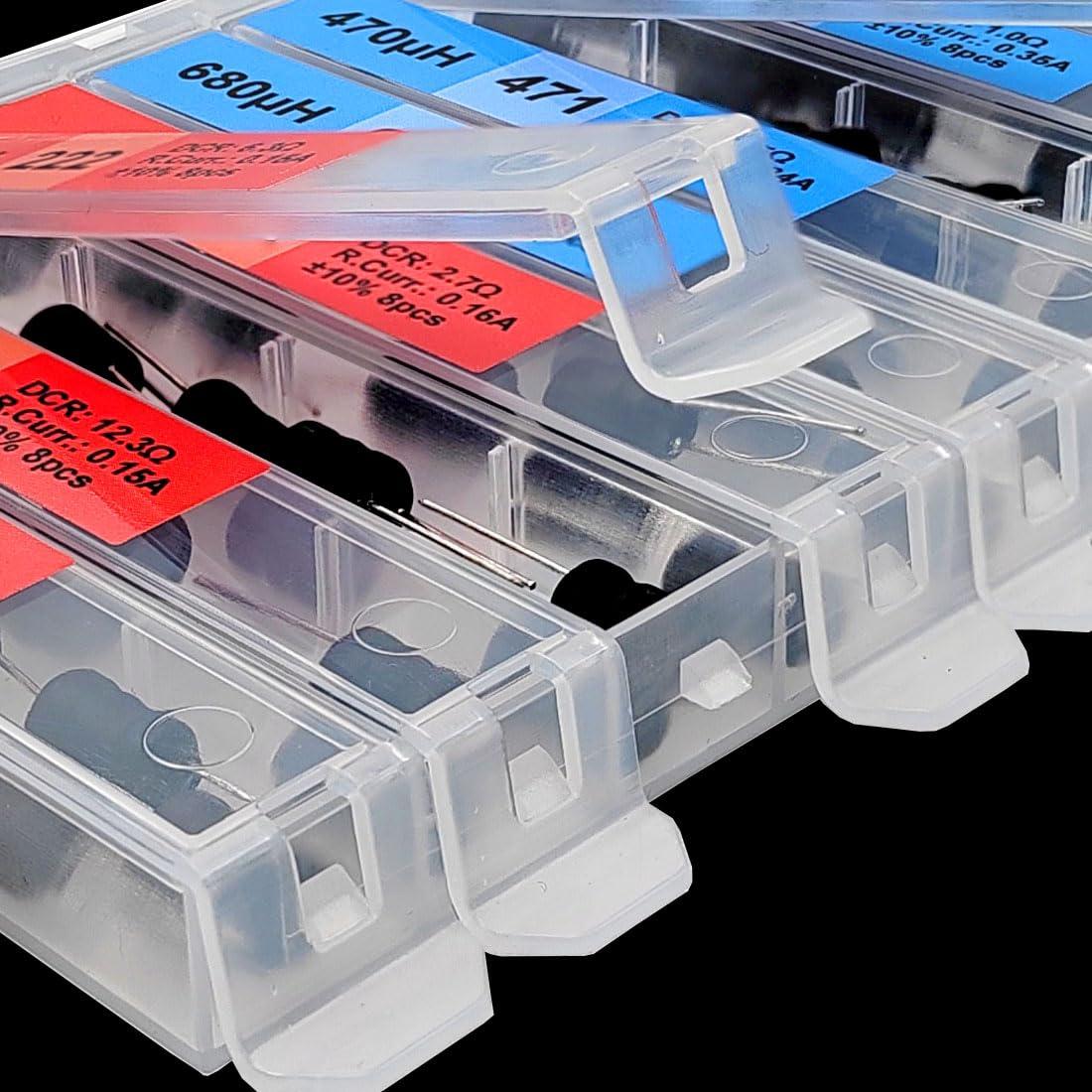 Kit de Inductores 20 Valores 160 Pcs 1uH a 10mH 1A Manufacturing
