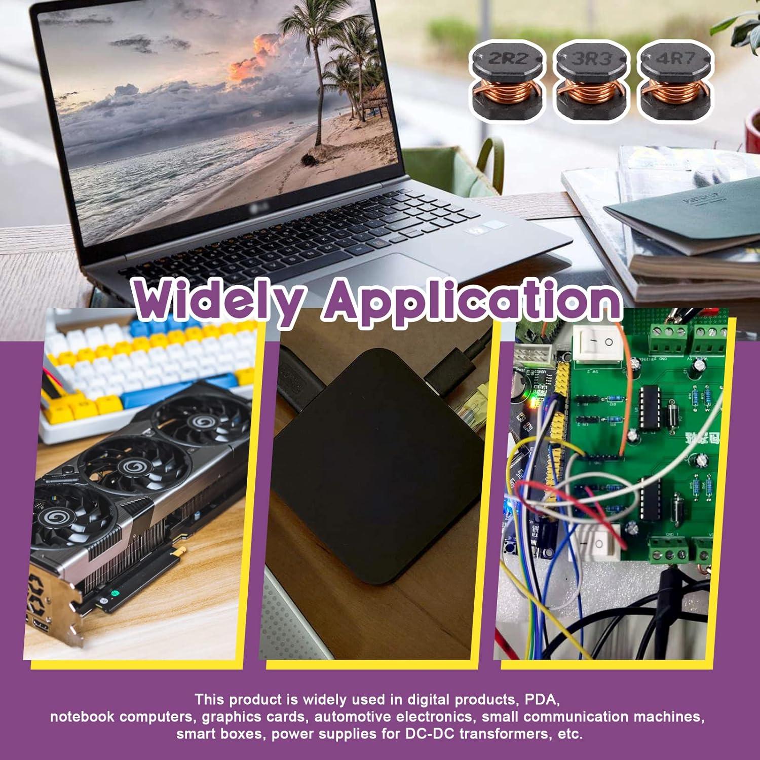 Kit de Inductores SMD Swpeet 140Pcs 14 Valores 2.2uH a 680uH