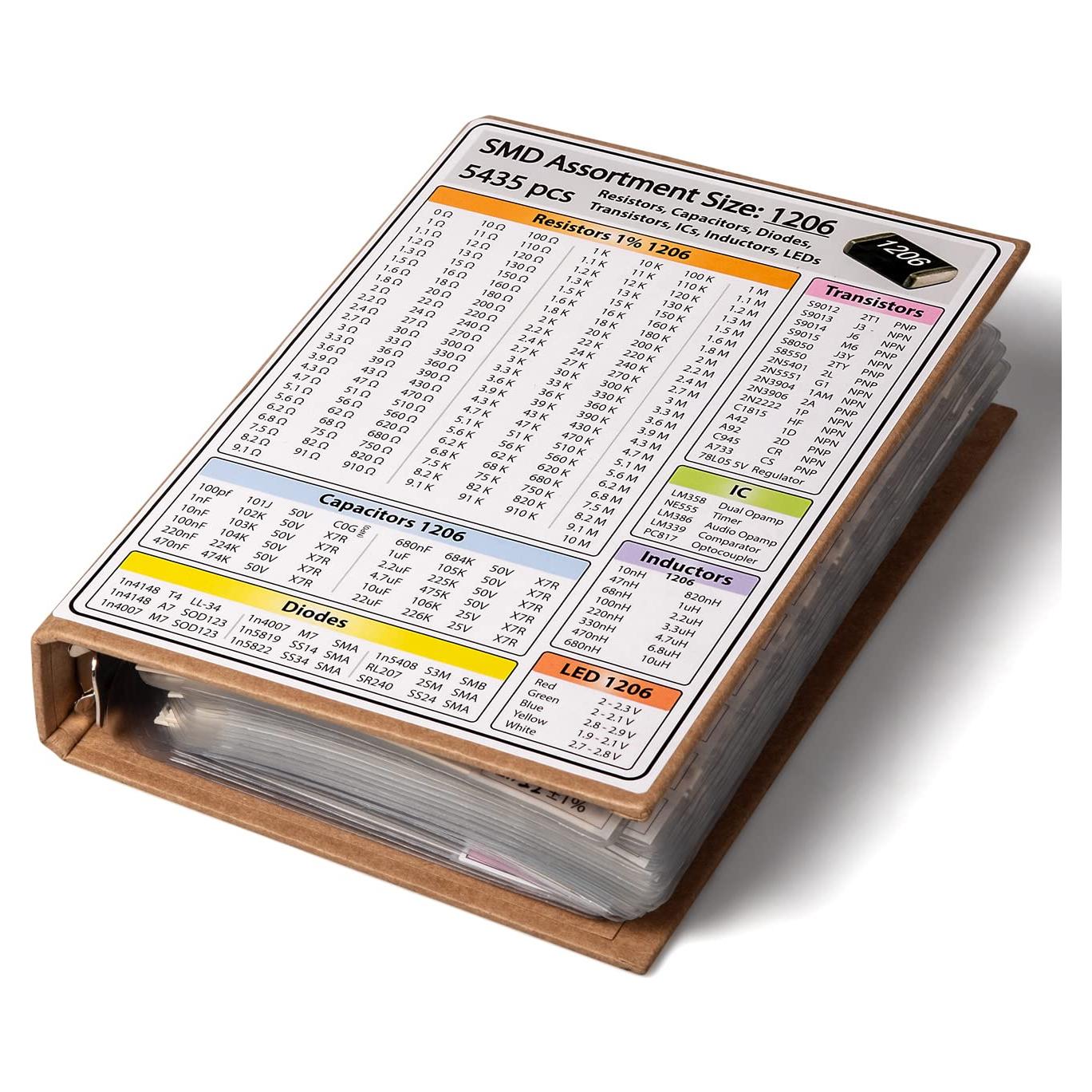 Libro SMD 1206 - Surtido de 5435 Componentes Electrónicos