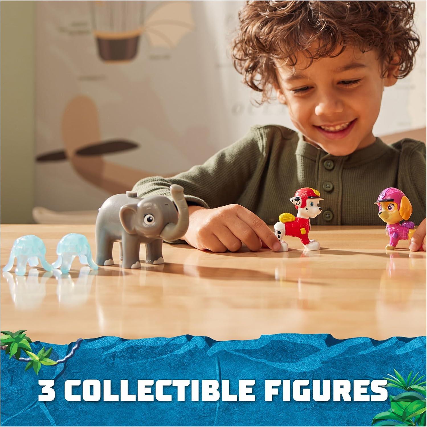 Figuras de Acción PAW Patrol Marshall y Skye + Elefante