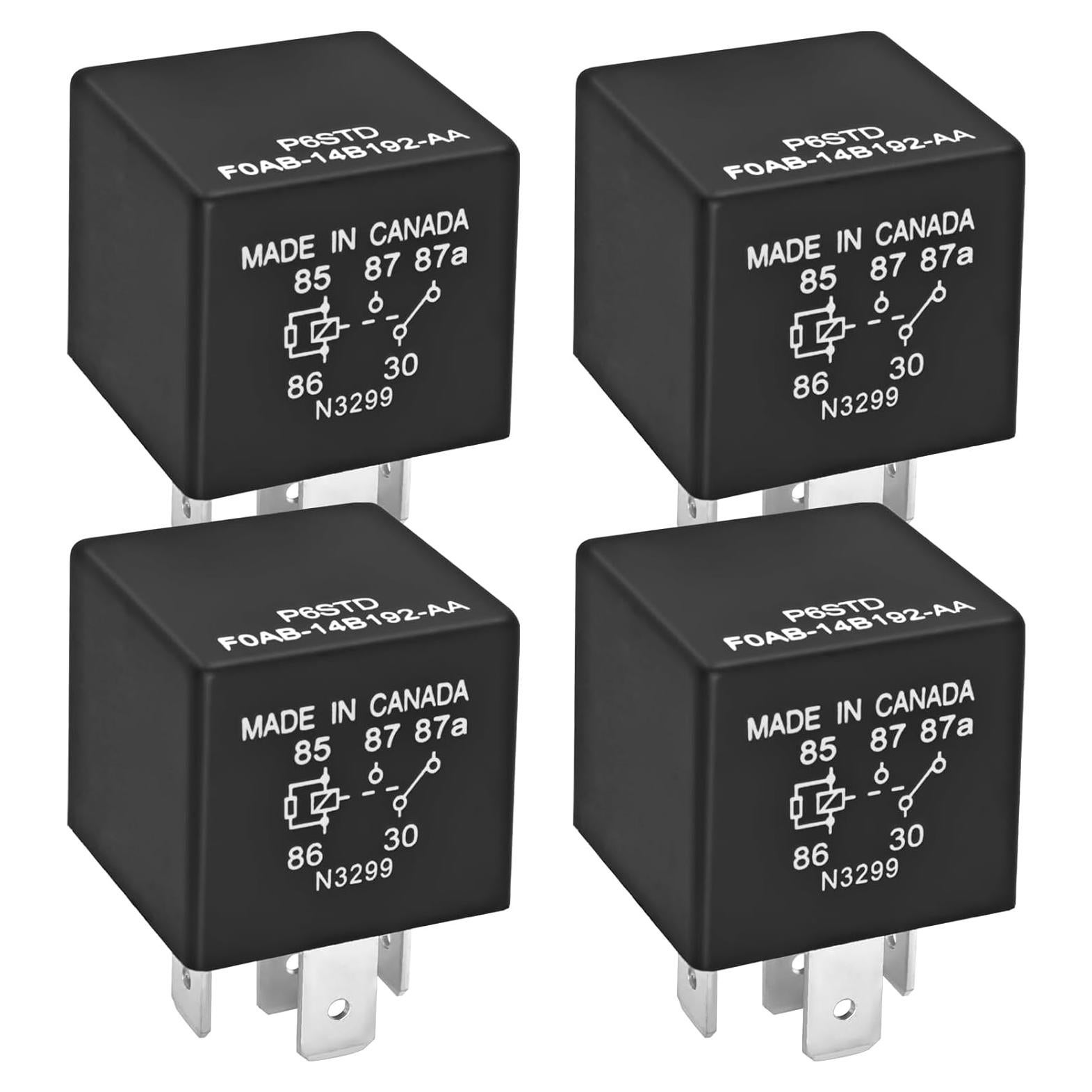 Relé Automotriz Casalytics 40A 12VDC 5 Pines para Ford - Paquete de 4