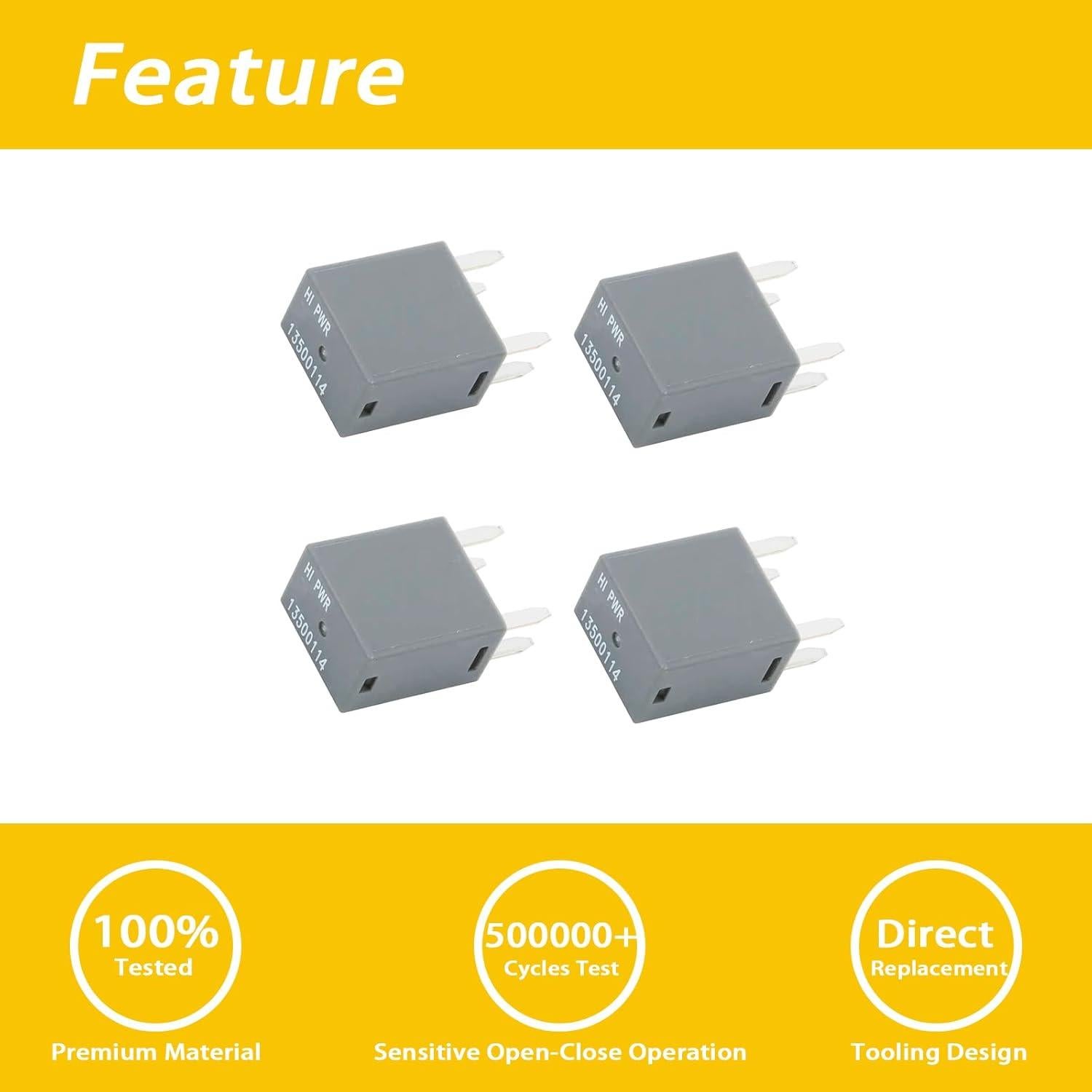 Relé Automotriz 4 Pines GROBARPART 12V Compatible GM