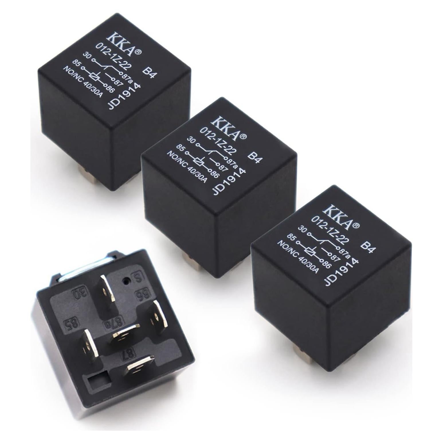 4 Relés Automotrices 40A Sodcay 12V 5 Pines Impermeables