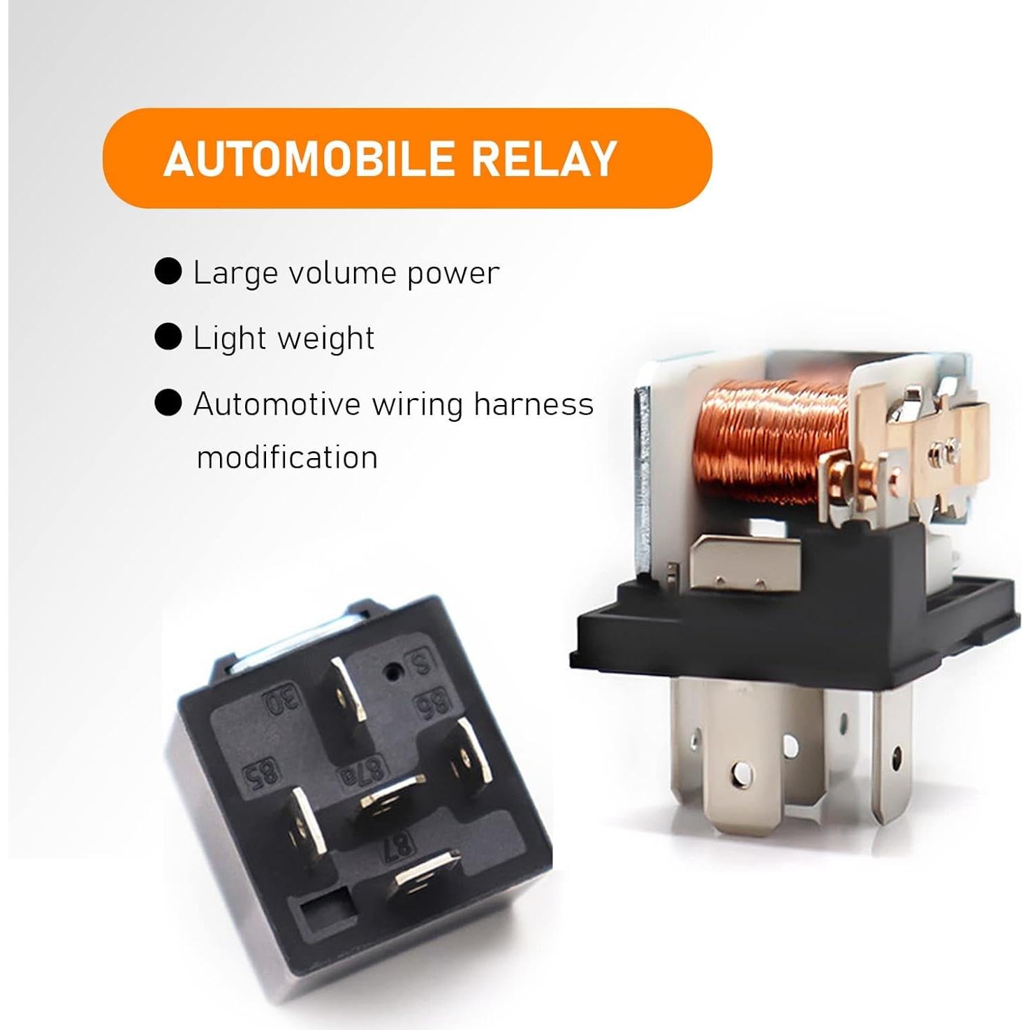 4 Relés Automotrices 40A Sodcay 12V 5 Pines Impermeables