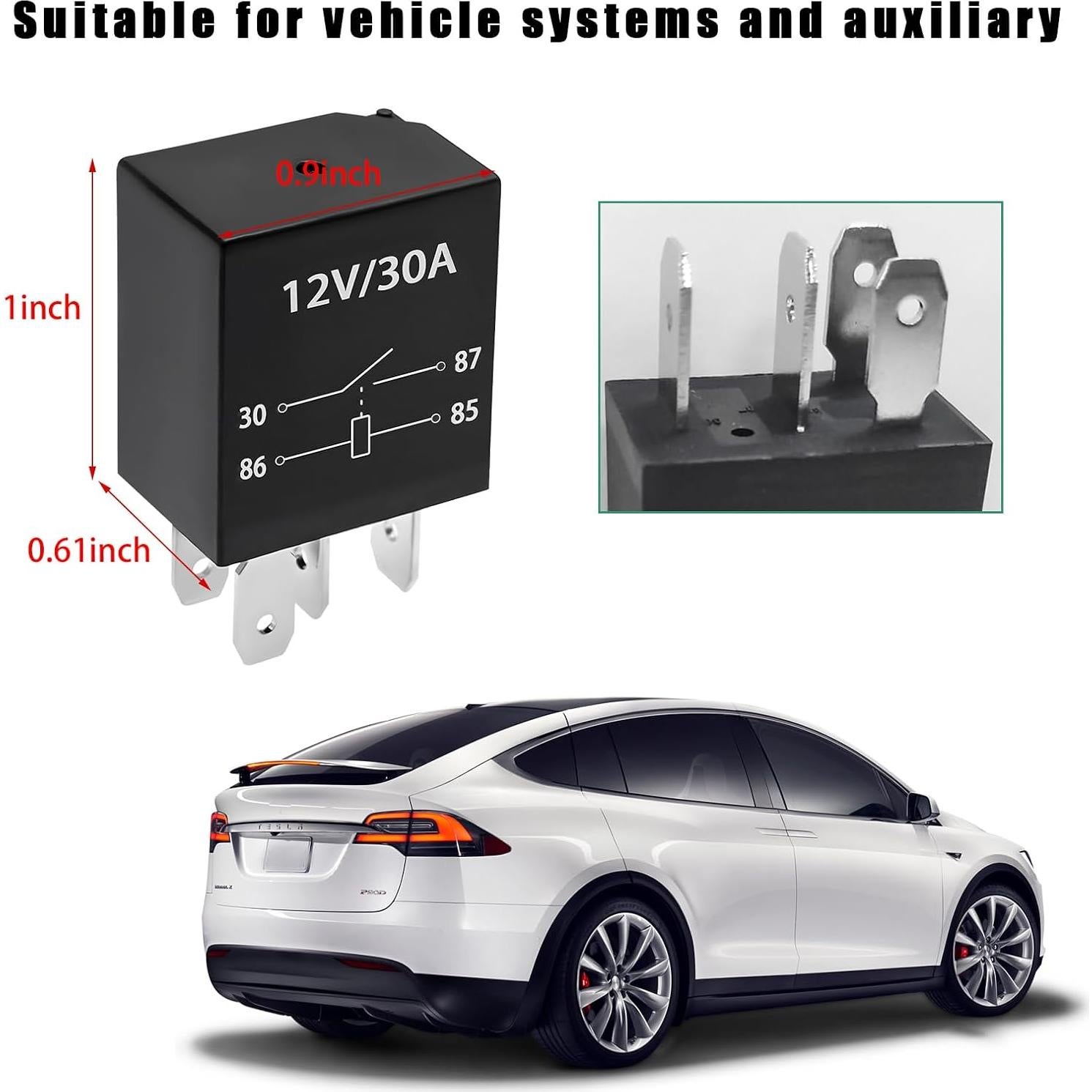 Paquete de 4 Relés 4 Pines 12V 30A Ohleats Impermeables