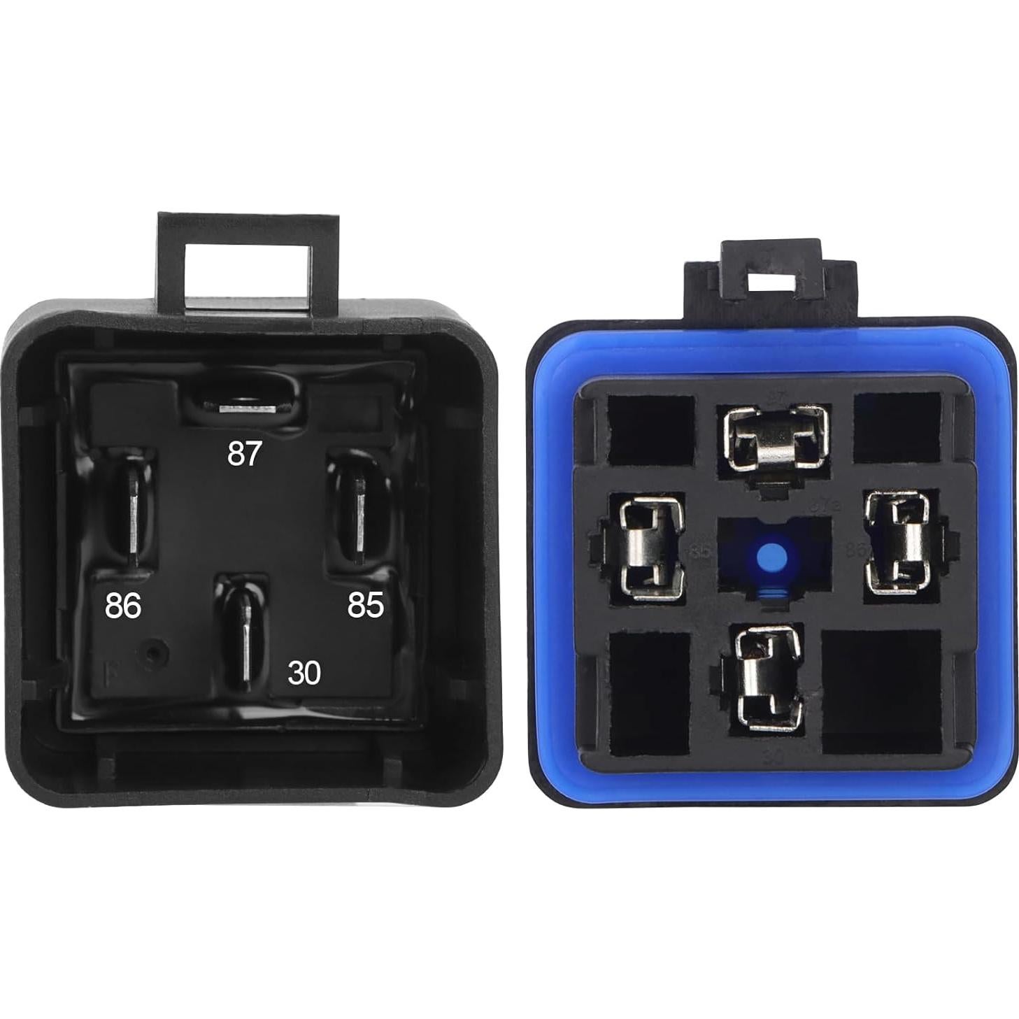 Kit de Relé Impermeable Weasch 12V 40A 4 Pines Cables 14 AWG