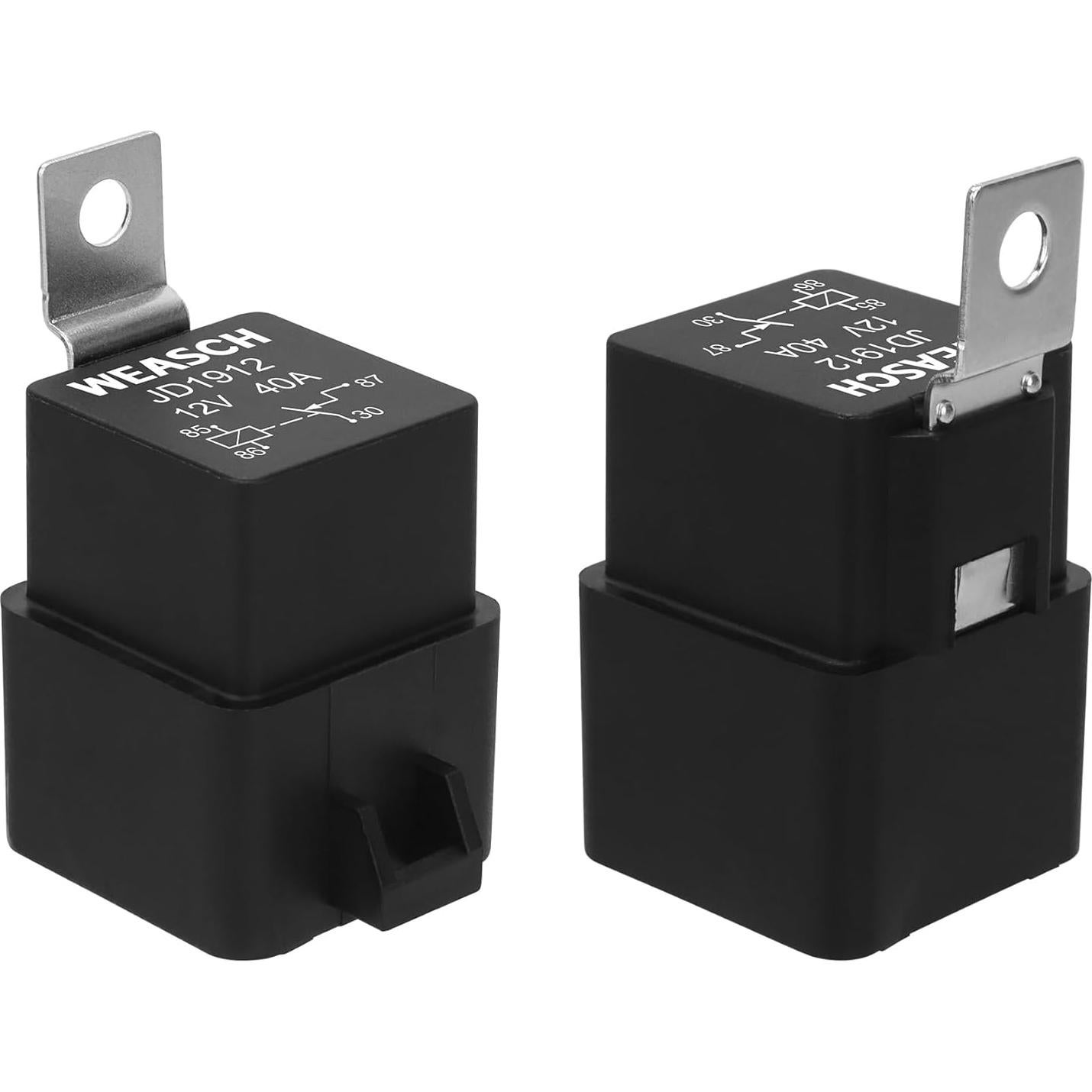 Kit de Relé Impermeable Weasch 12V 40A 4 Pines Cables 14 AWG