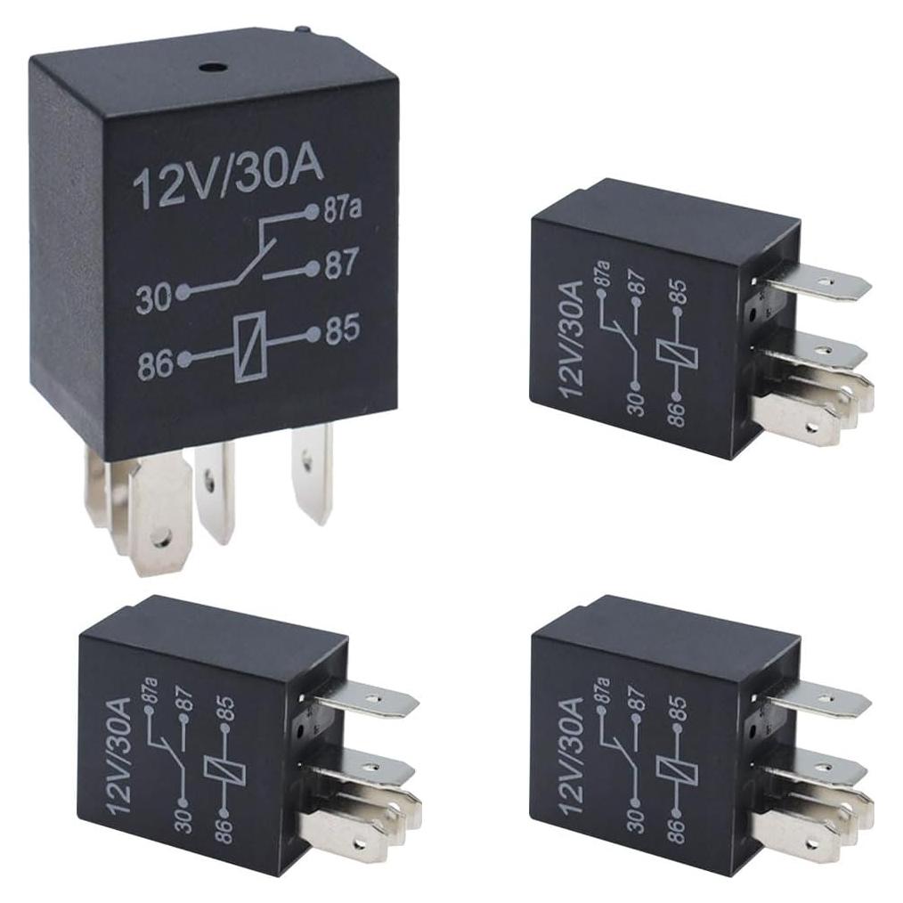 Kit de 4 Relés Automotrices 12V 30A JOYCOURT 5 Pines
