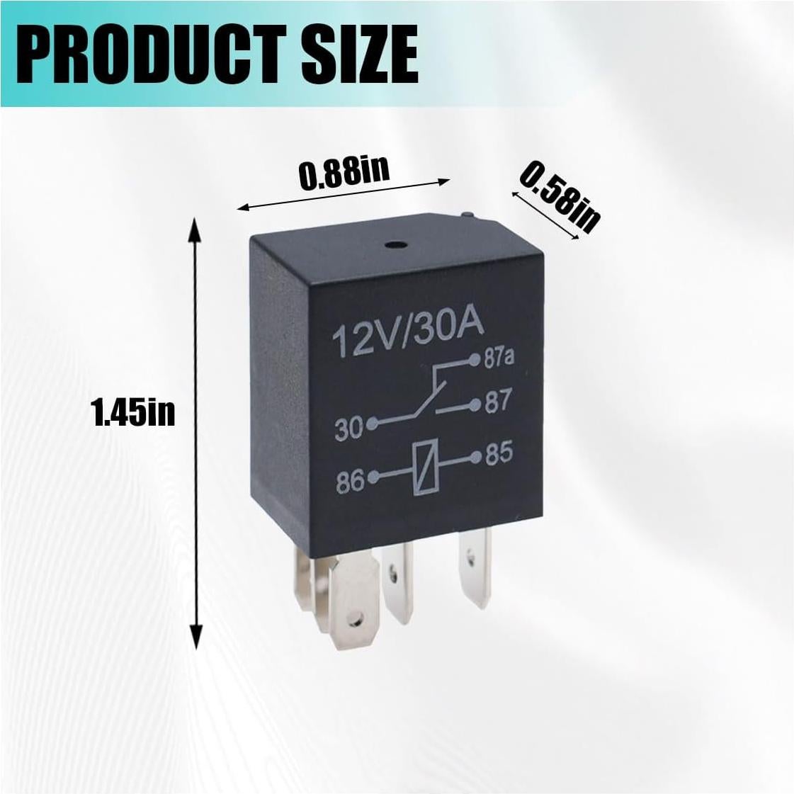 Kit de 4 Relés Automotrices 12V 30A JOYCOURT 5 Pines