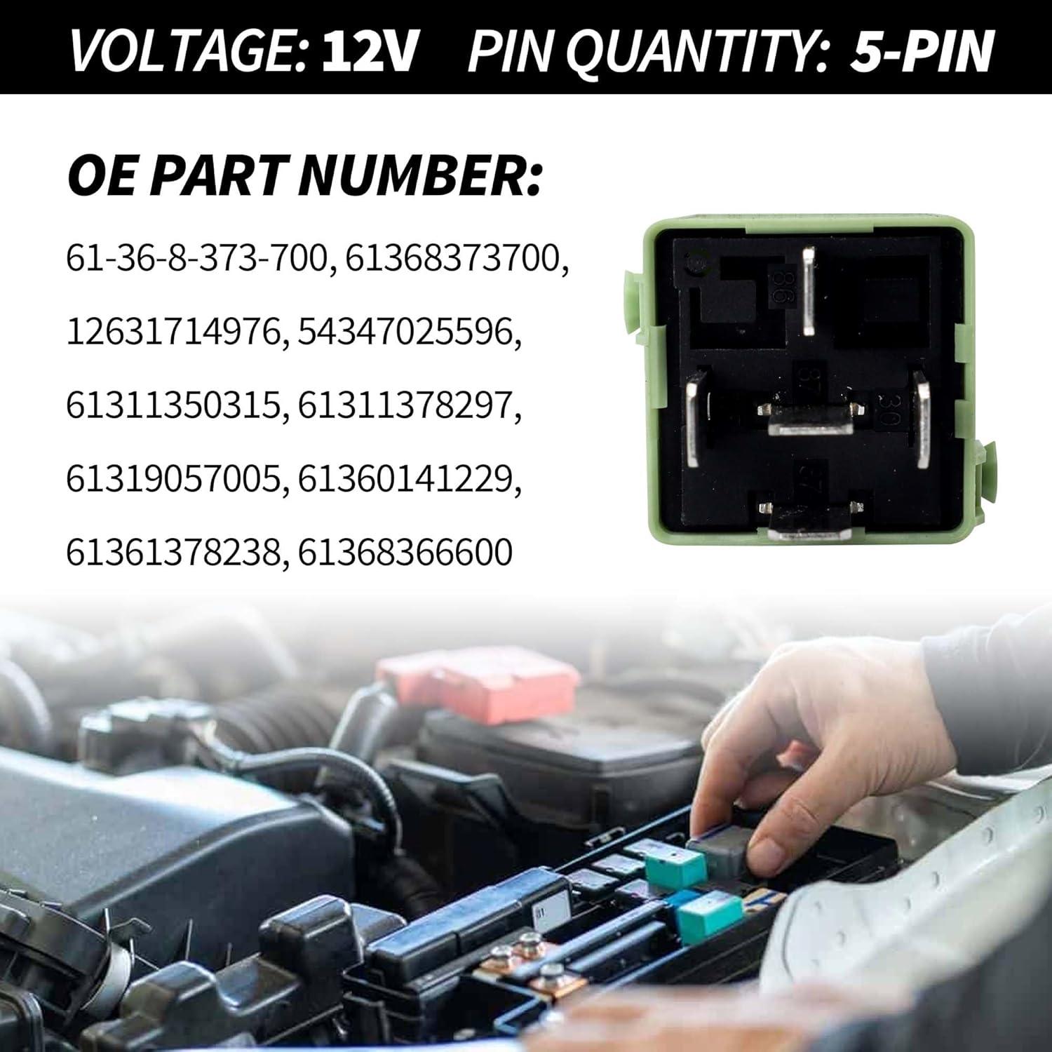 Relé Automotriz HiSport 12VDC 5 Pines Compatible BMW