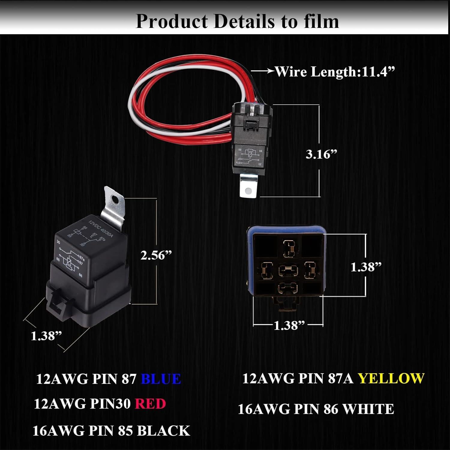 Relé Automotriz Impermeable HOPUT 60/80A 12V 5 Pines Cobre