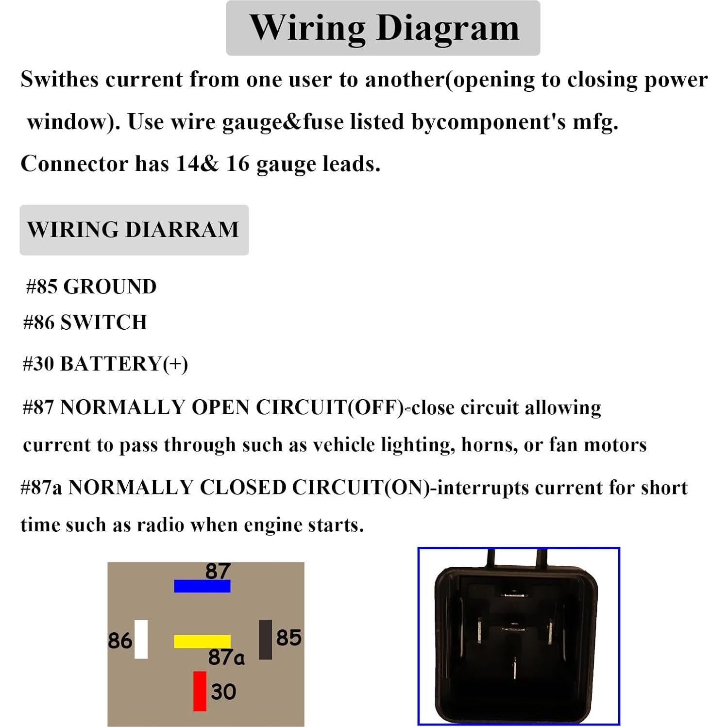Relé Automotriz Impermeable HOPUT 60/80A 12V 5 Pines Cobre