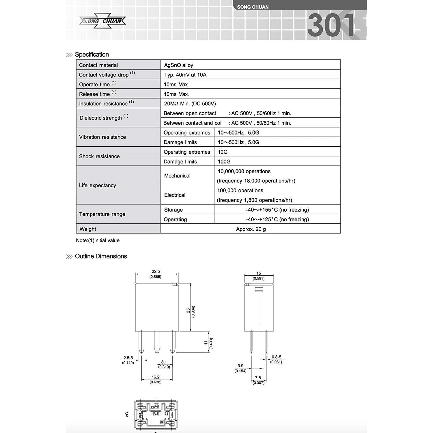 Relés Automotrices Join Auto Parts 12VDC 5 PIN 4Pack