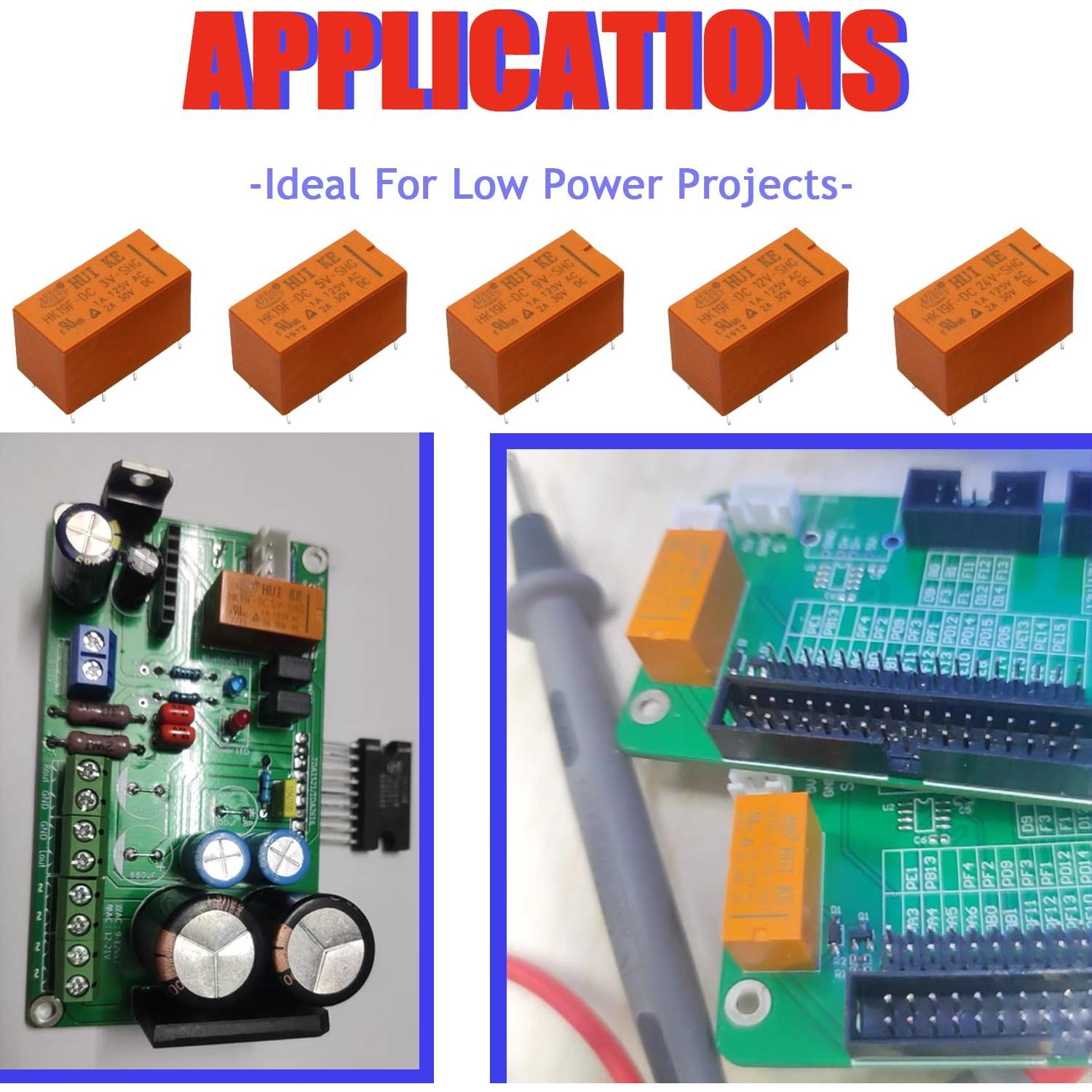 Relé de Potencia DPDT PCB VILHTL 5V 8 Pines (8 Pcs)