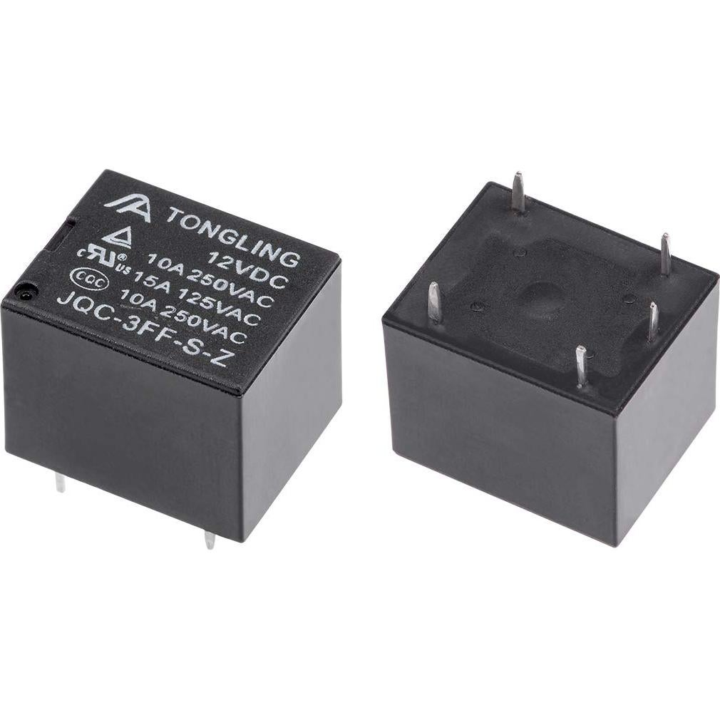 Relé Electromagnético de Potencia PCB uxcell 12V CC 5 Pcs