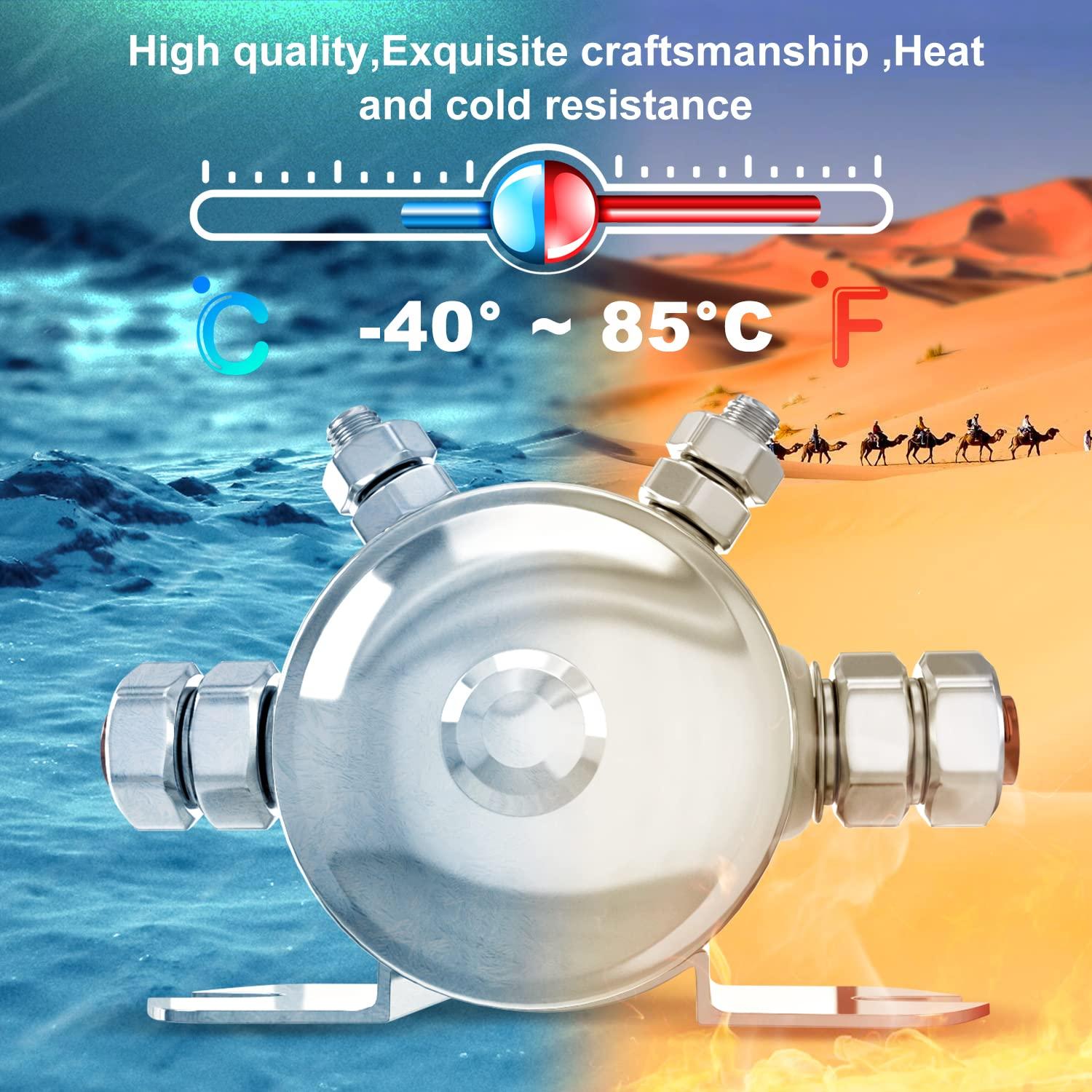 Relé de Solenoide 12V Zhushan 300A Niquelado para Golf y Barcos