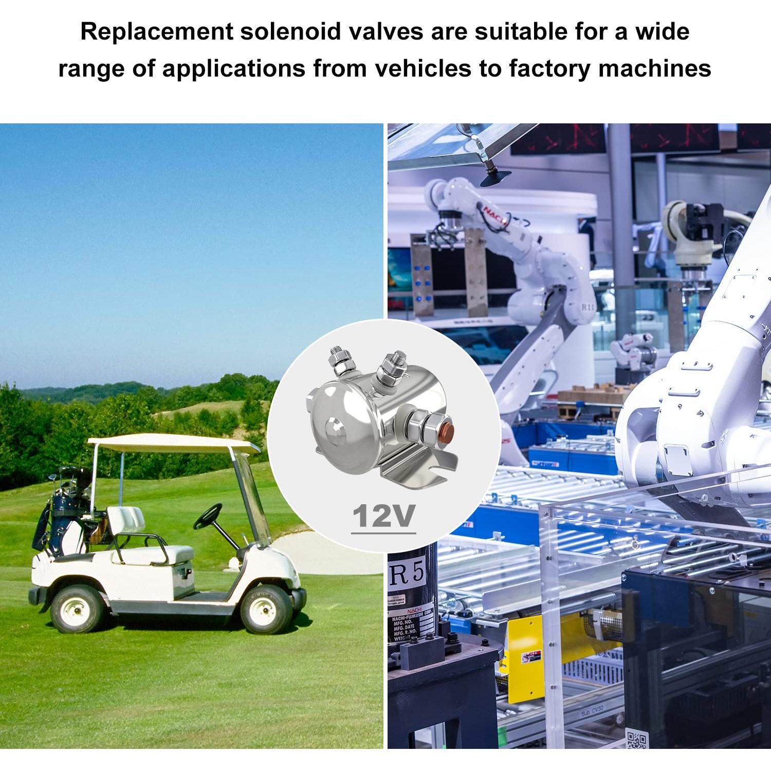 Relé de Solenoide 12V Zhushan 300A Niquelado para Golf y Barcos