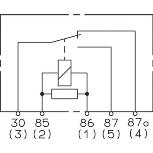 Relé Mini ISO 12V 5 Pines HELLA Impermeable 40A