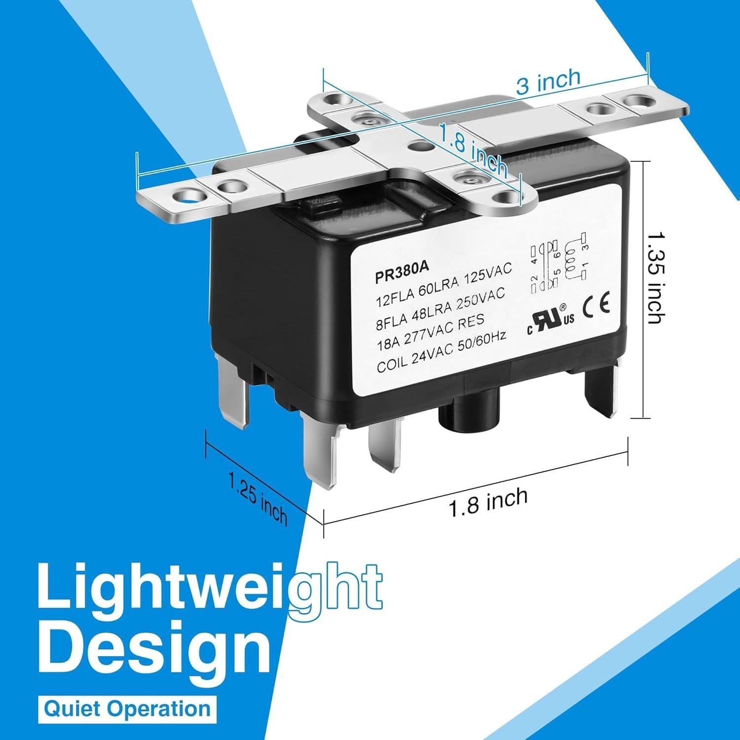 Relé de Ventilador Dreyoo 24V SPST 2 Paquete Compatible HVAC