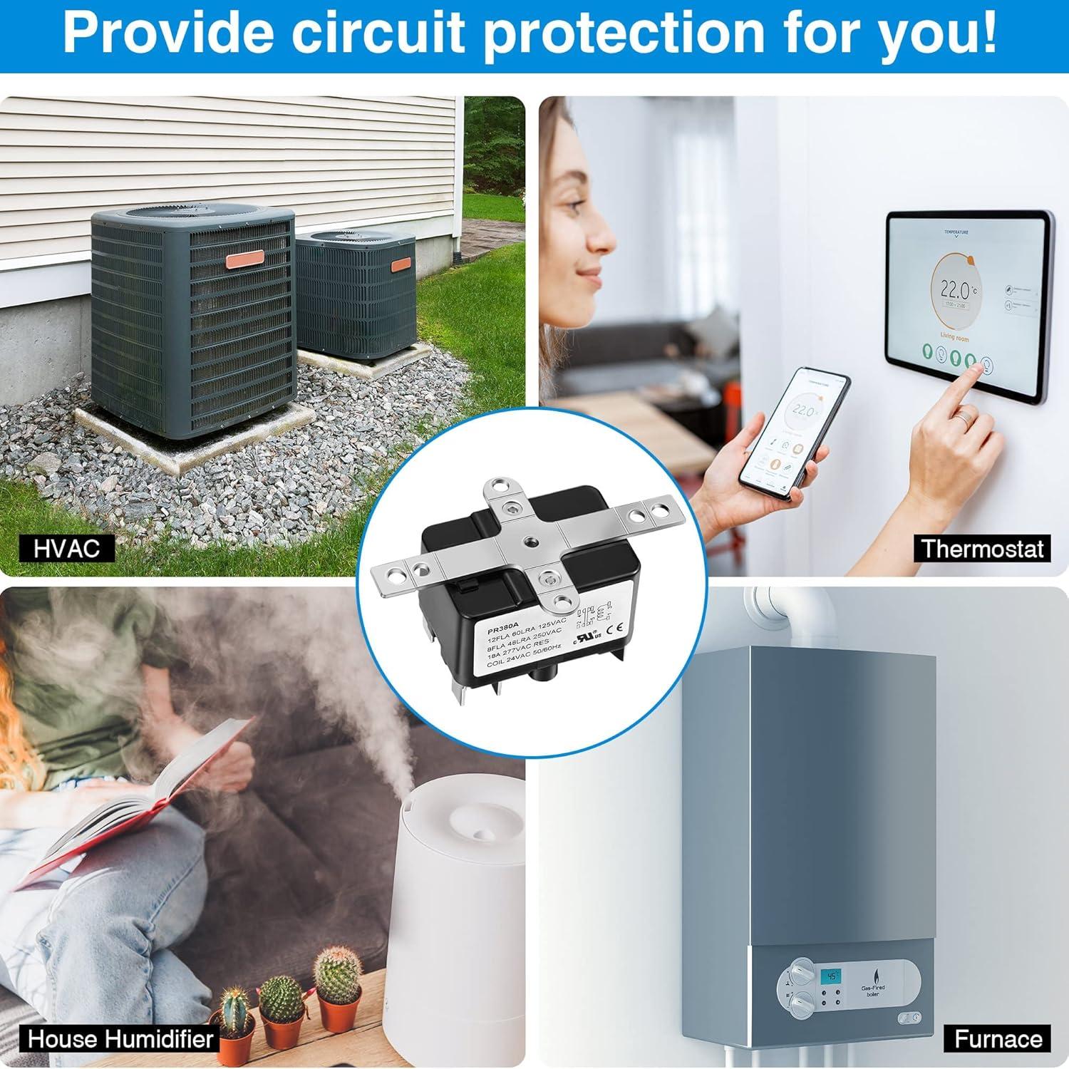 Relé de Ventilador Dreyoo 24V SPST 2 Paquete Compatible HVAC