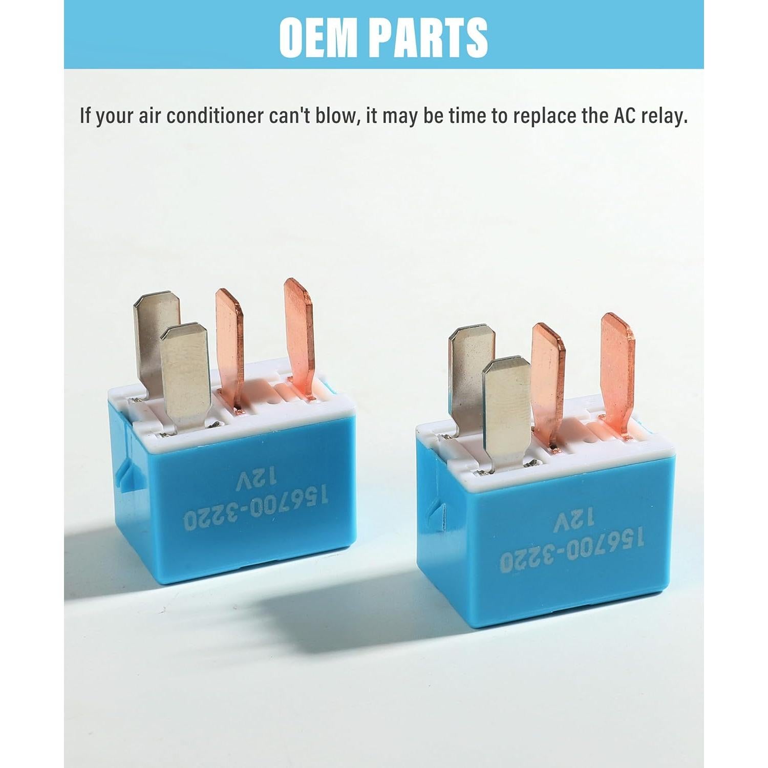 Relé de Aire Acondicionado 12V 4 Pines Qziulr - 2 Pack