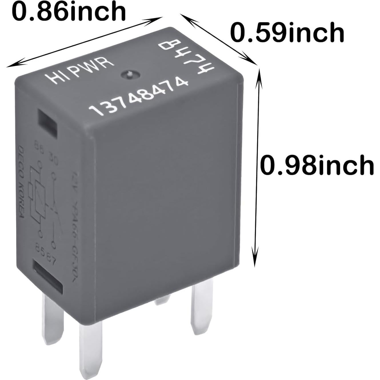 Relé Automotriz 12V 4-Pin SPDT Formiden - Paquete de 2