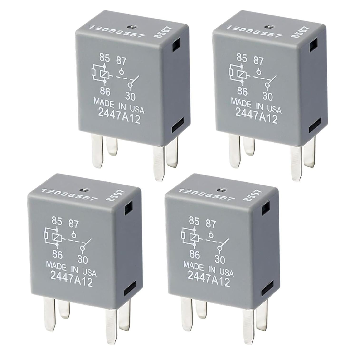 Relé Automotriz 12088567 Gfdoso 12VDC 30A 4 Pines Compatible