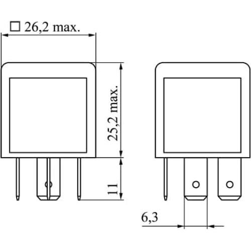 Relé Mini de Cambio Bosch 12V 60A 5 Pines Negro Individual