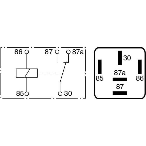 Relé Mini de Cambio Bosch 12V 60A 5 Pines Negro Individual
