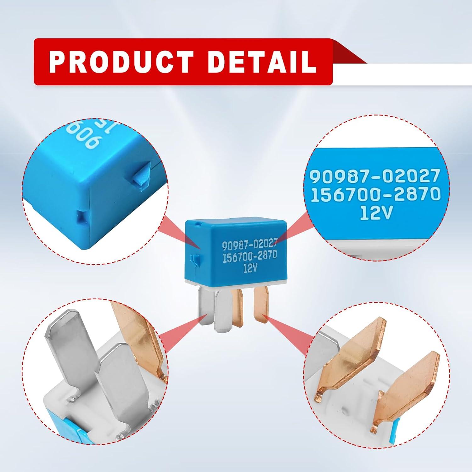 Relé 4 Pines ZOKYUYS para A/C y Accesorios Toyota Lexus (2PCS)