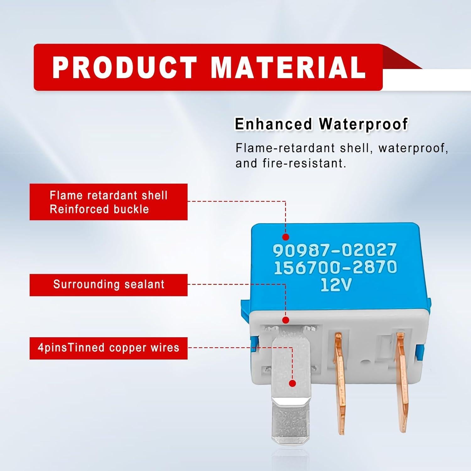 Relé 4 Pines ZOKYUYS para A/C y Accesorios Toyota Lexus (2PCS)