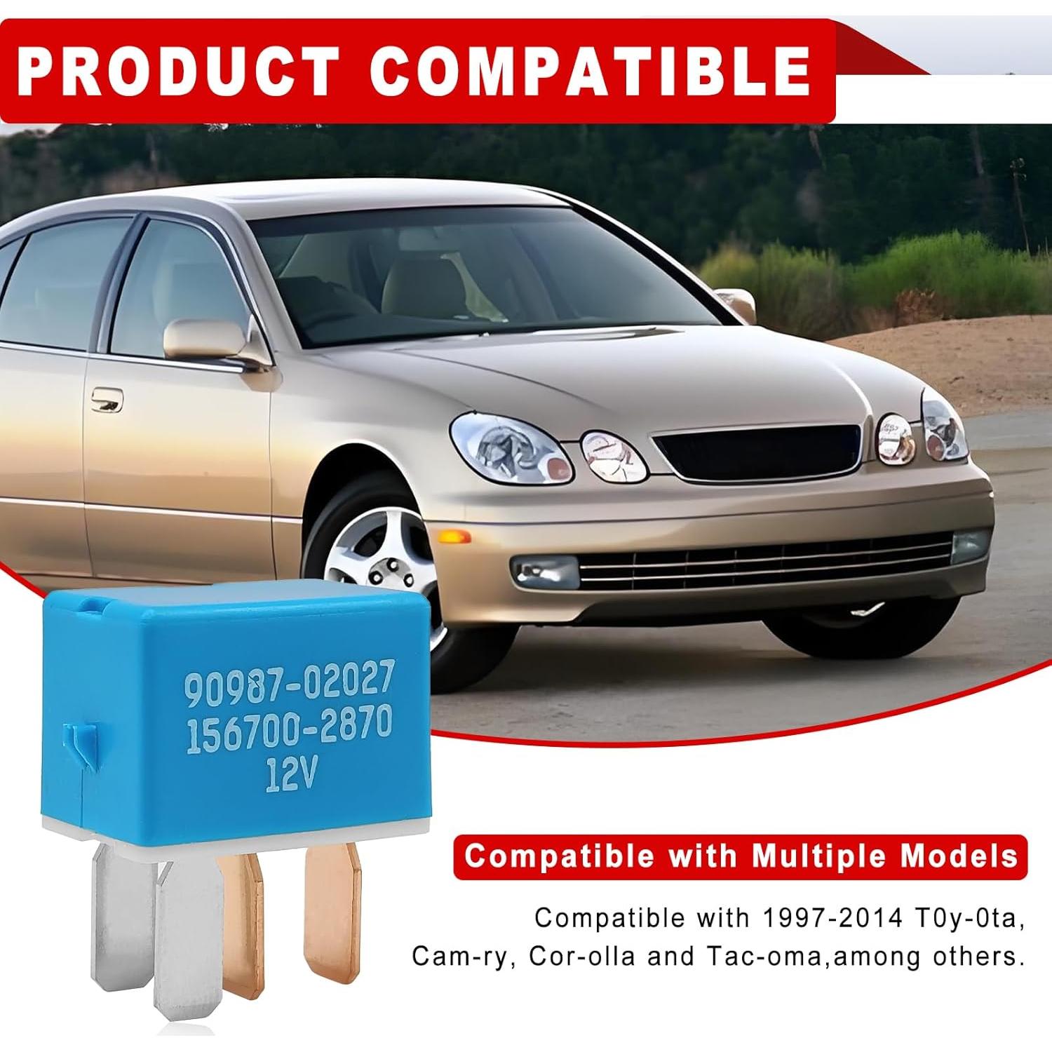 Relé 4 Pines ZOKYUYS para A/C y Accesorios Toyota Lexus (2PCS)