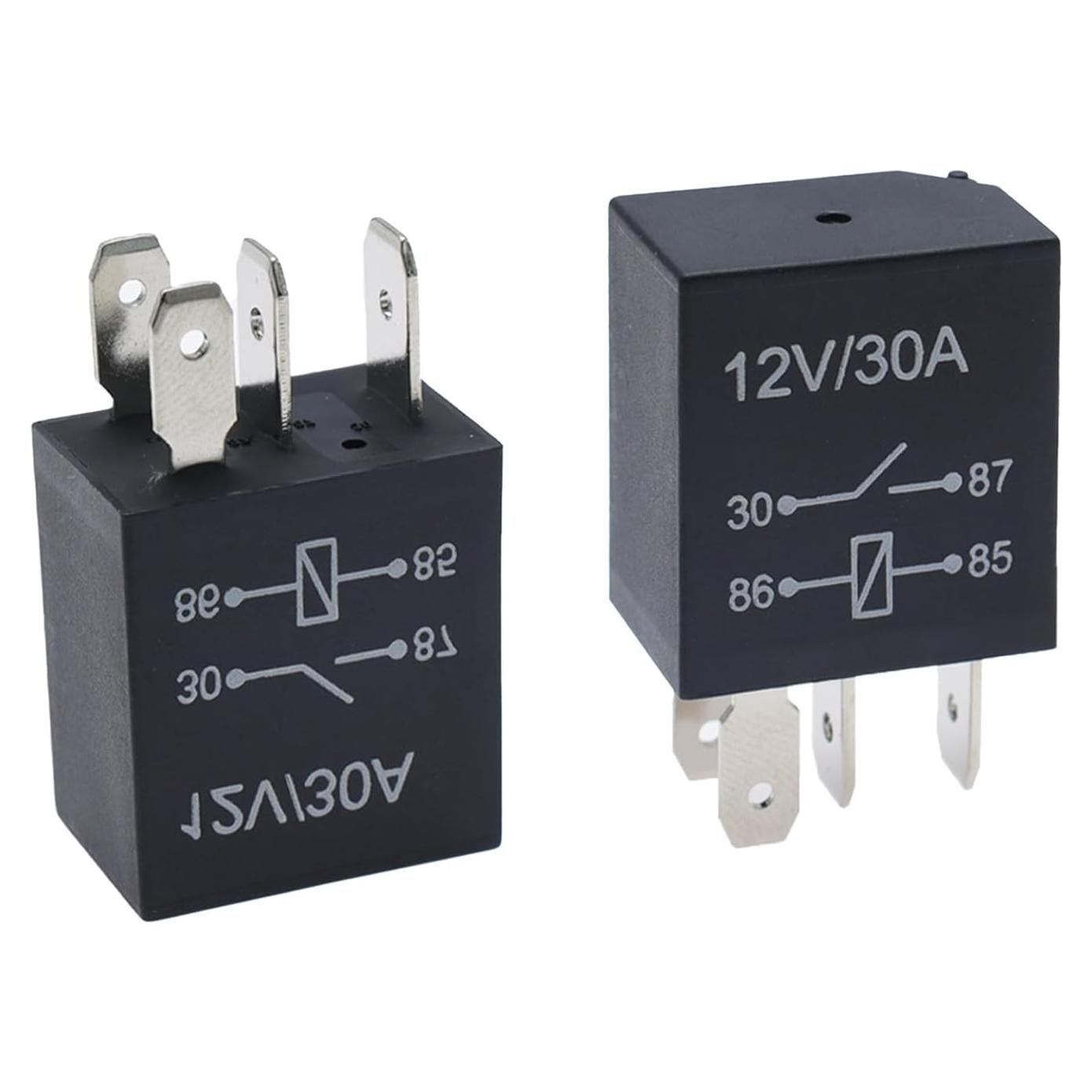 Relé Automotriz GKmow 2 PCS 12V 30A Cuatro Pines Ignífugo
