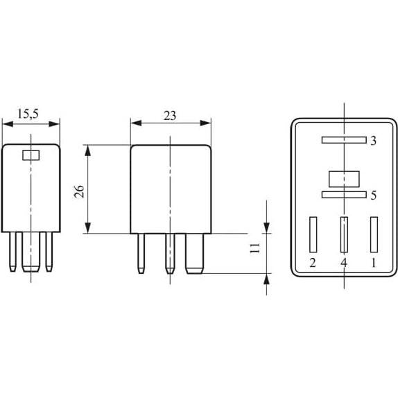 Relé Micro de Conmutación Bosch 0332207402 24V 10/15A Gris