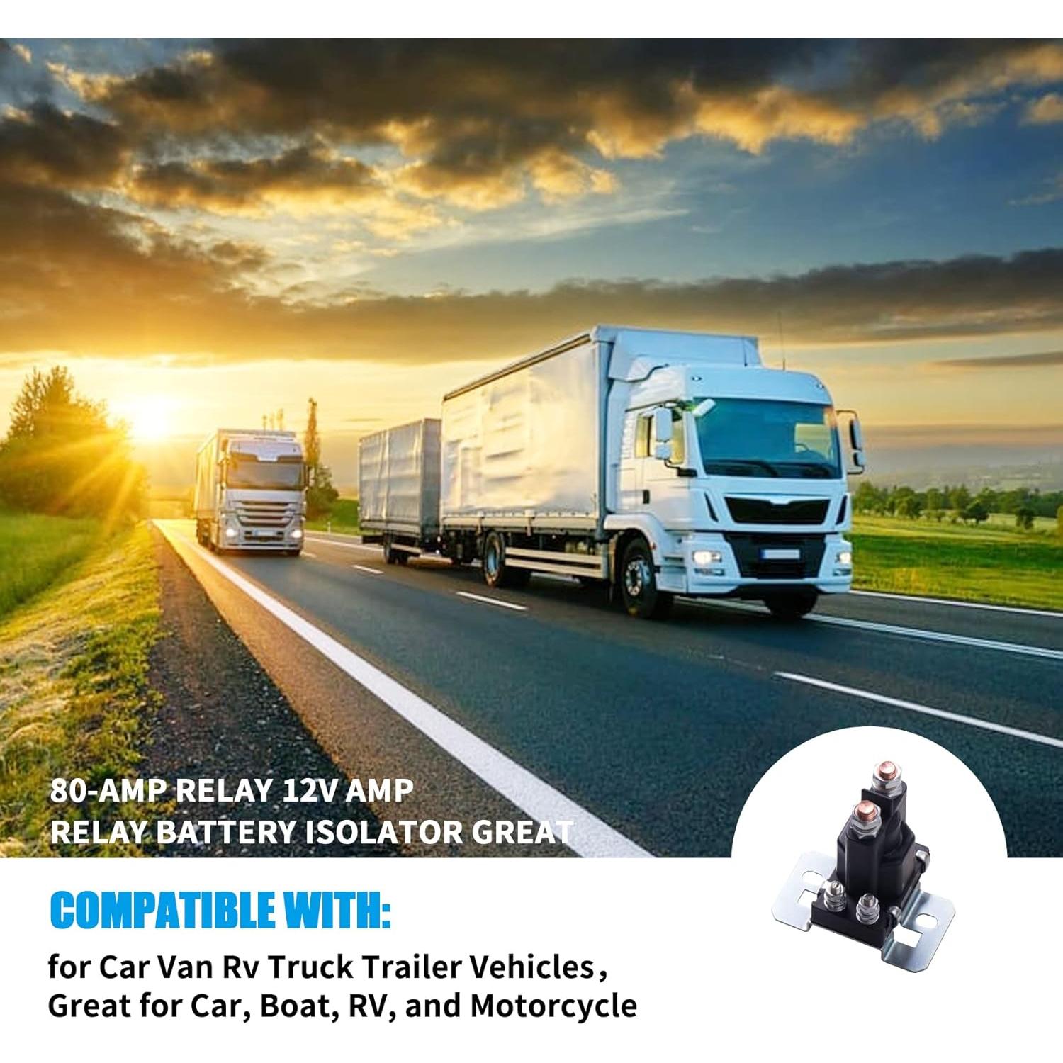 Aislador de Batería JINGKE 80A 12V para Coche y Barco