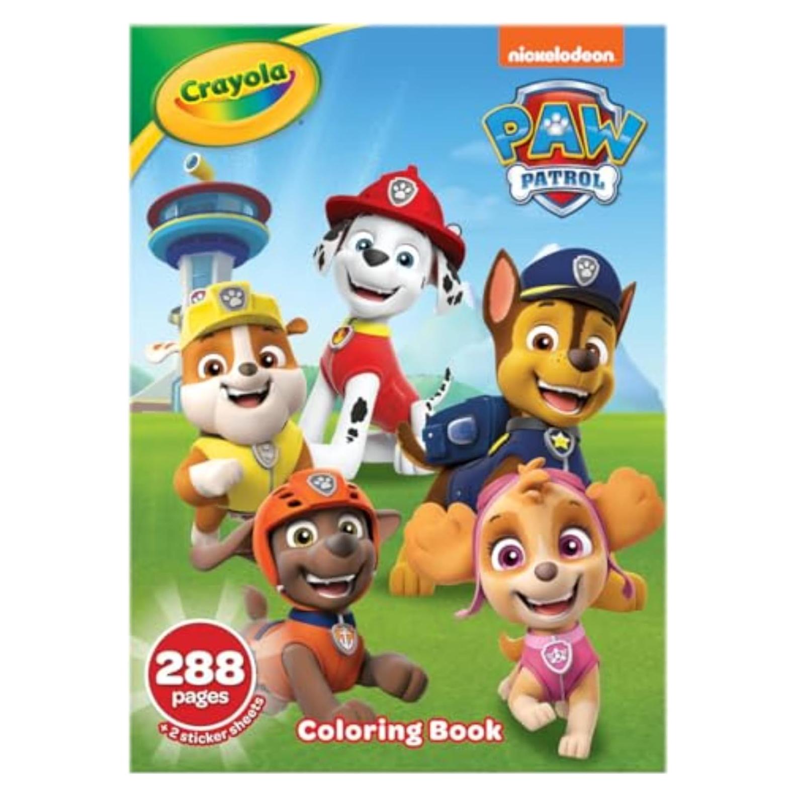Libro para Colorear Crayola PAW Patrol 288 Páginas con Stickers