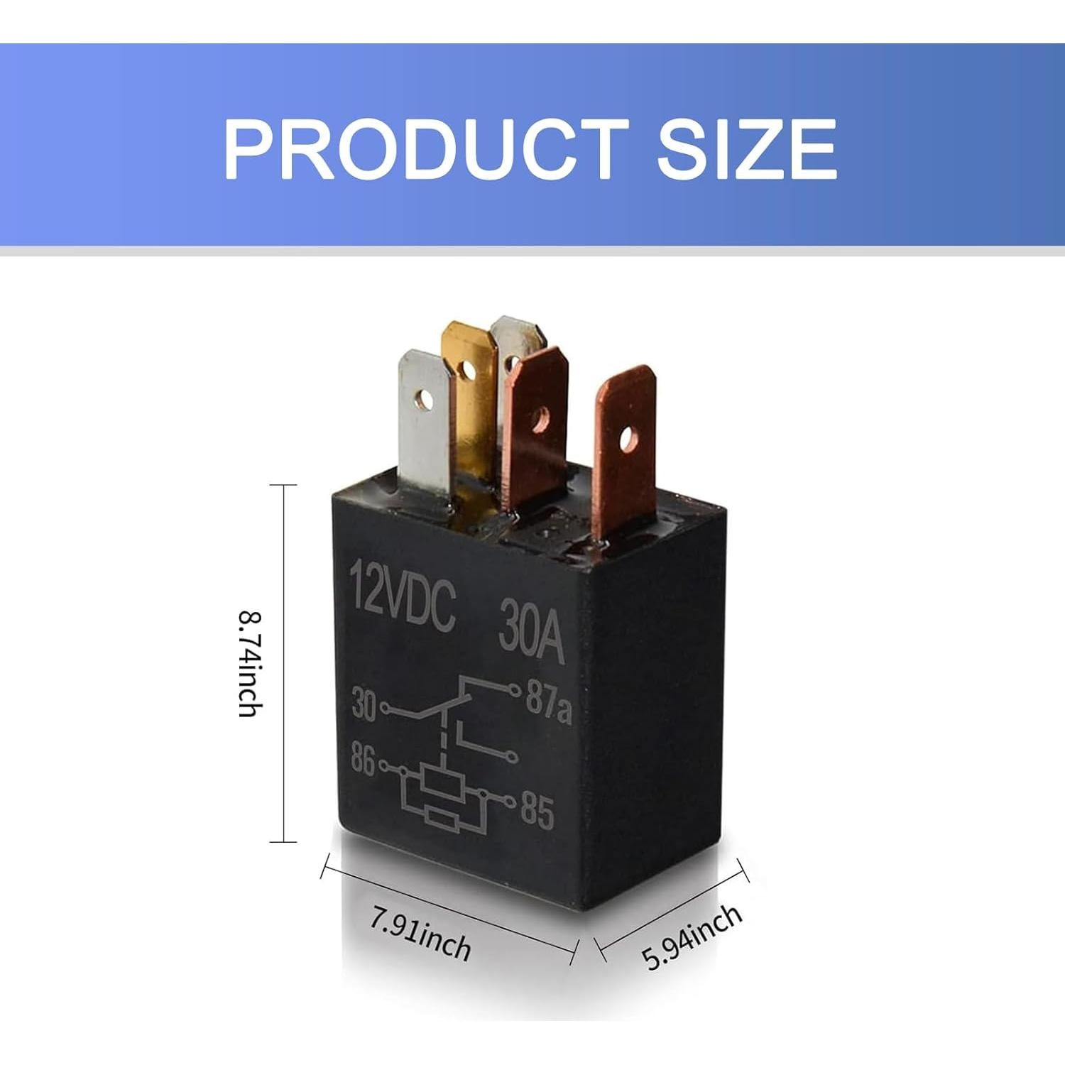 Pack 4 Relés de Coche 12V 30A 5 Pines Lekudo Impermeables